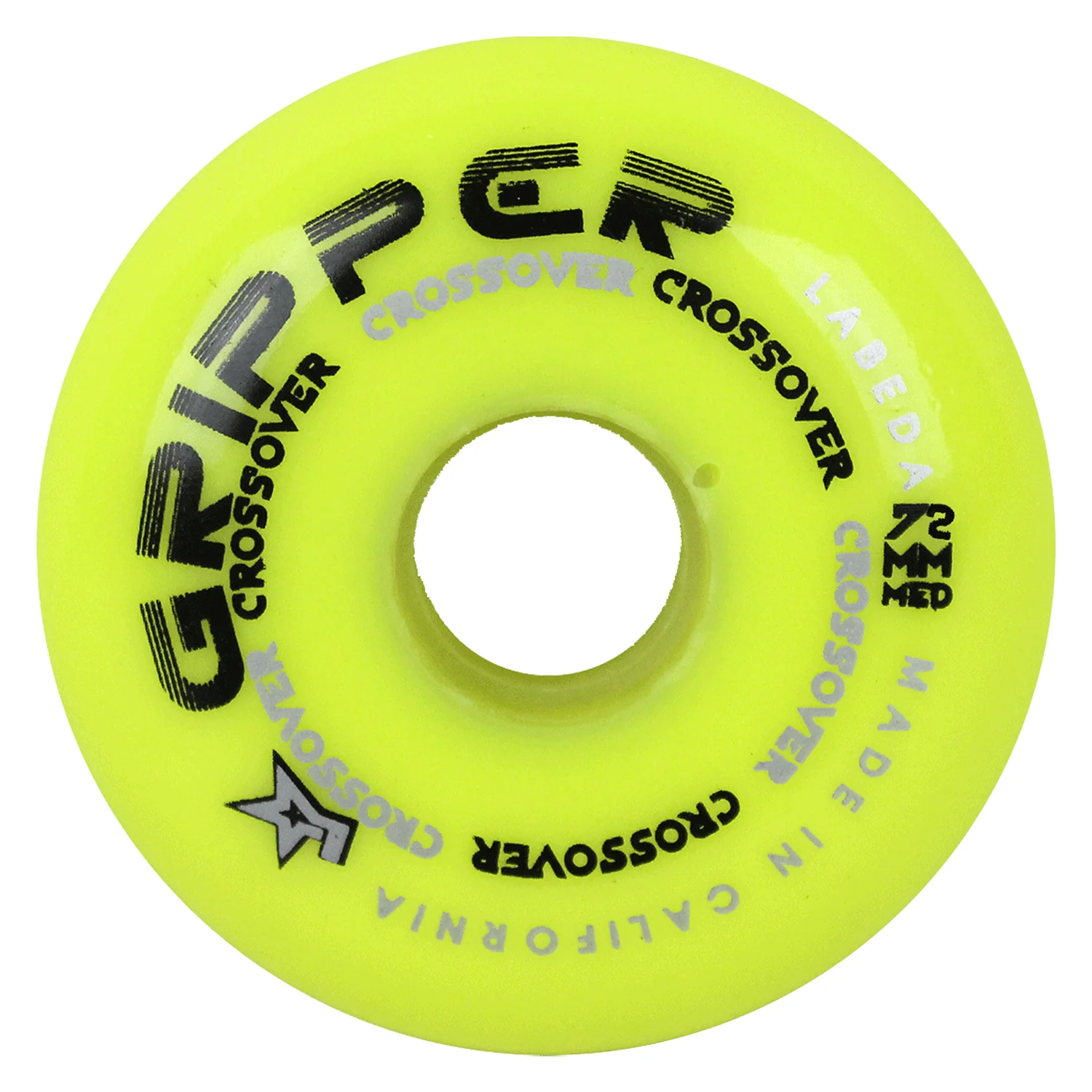 Labeda Roller Hockey Wheels - Gripper Crossover 72mm 80A Yellow (8-Pack) - Image 2