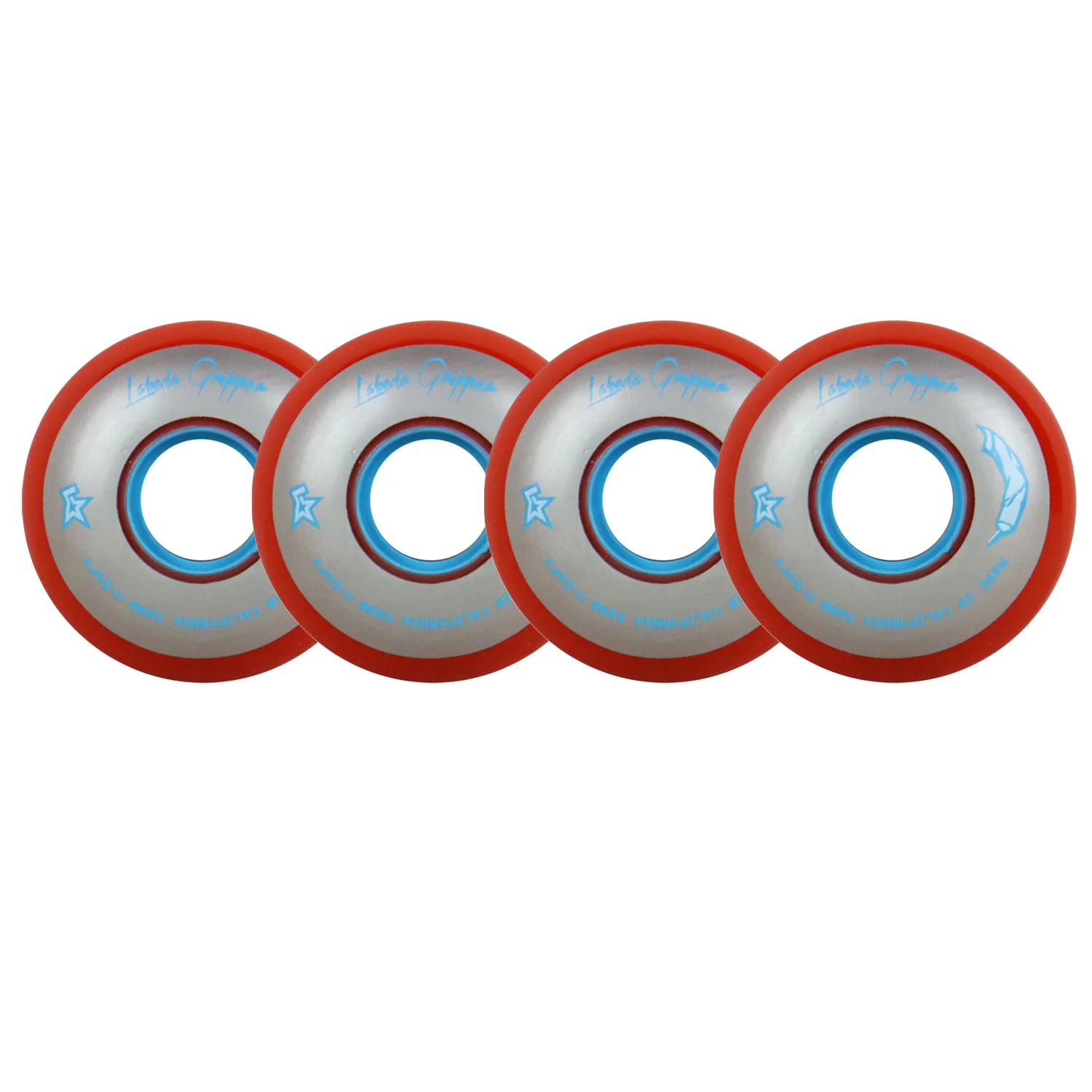 Labeda Roller Hockey Wheels - Gripper Standard 59mm 74A Red (4-Pack)