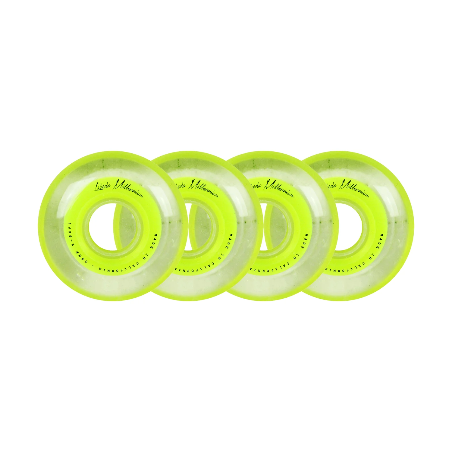 Labeda Roller Hockey Wheels - Millennium Gripper 68mm 74A Green (4-Pack)