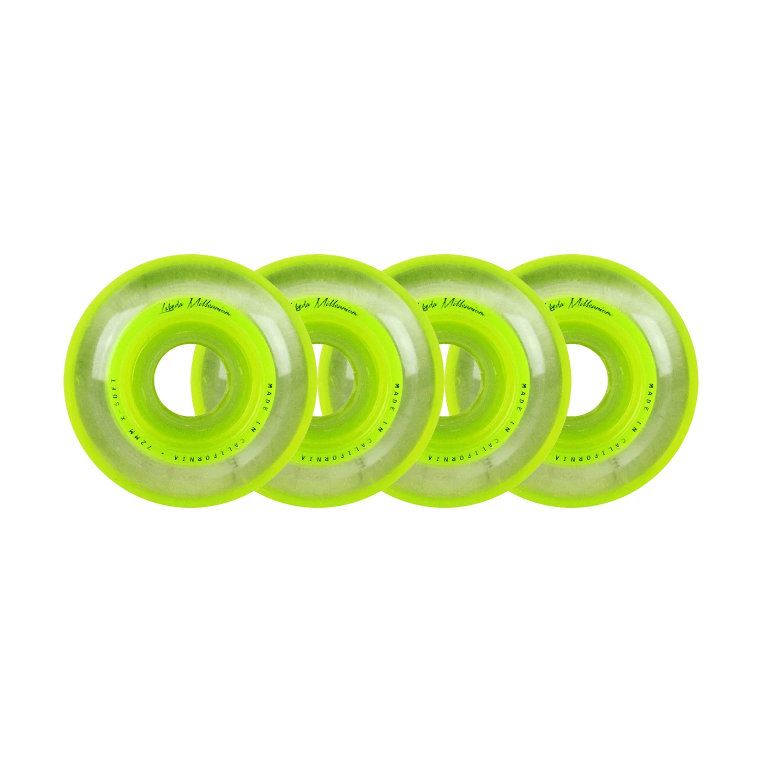 Labeda Roller Hockey Wheels - Millennium Gripper 72mm 74A Green (4-Pack)