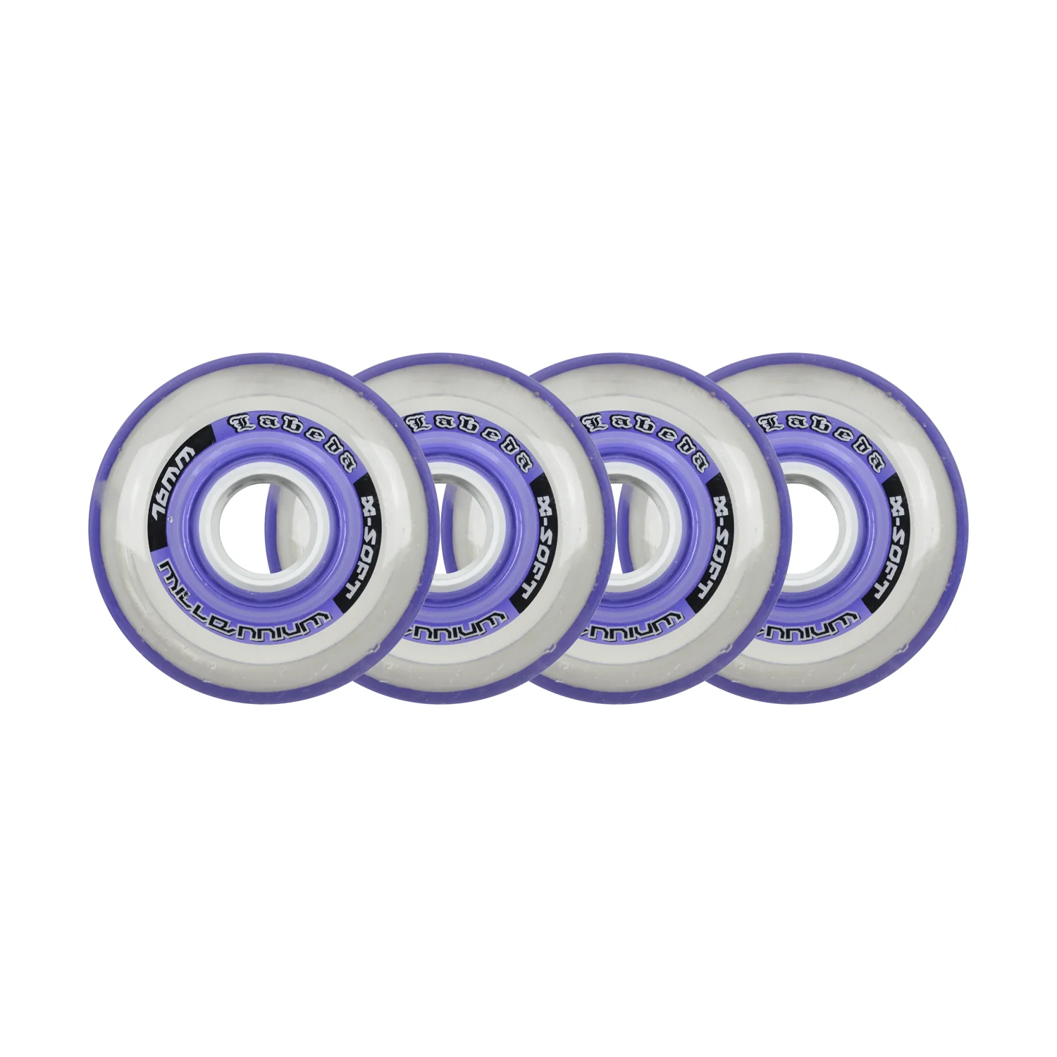 Labeda Roller Hockey Wheels - Millennium Gripper 72mm 74A Purple (4-Pack)