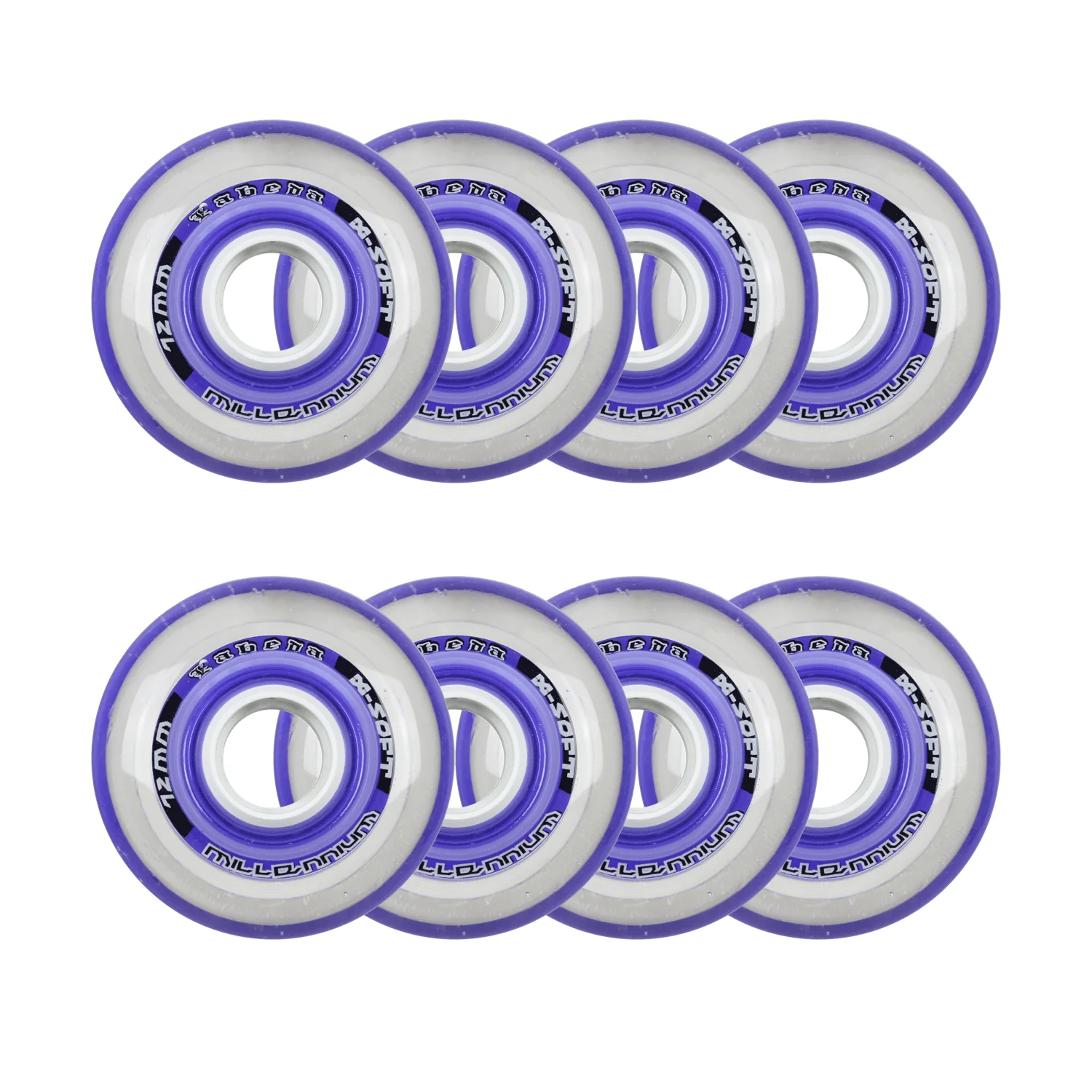 Labeda Roller Hockey Wheels - Millennium Gripper 72mm 74A Purple (8-Pack)