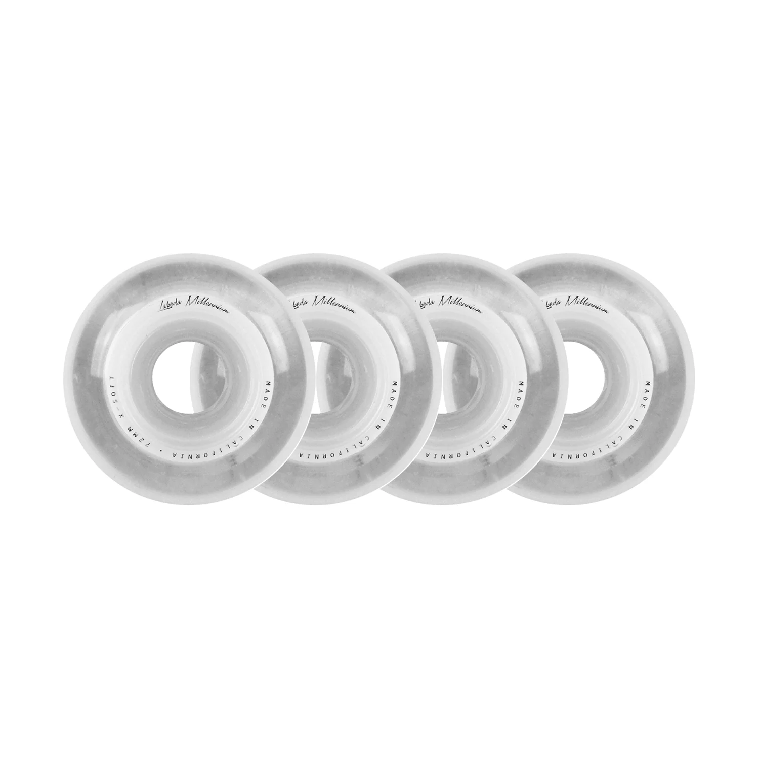 Labeda Roller Hockey Wheels - Millennium Gripper 72mm 74A White (4-Pack)