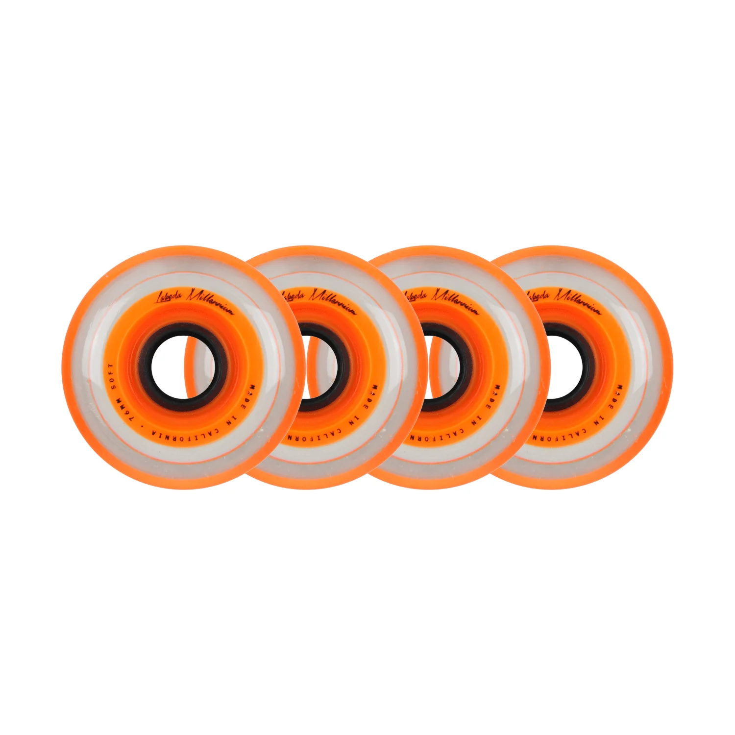 Labeda Roller Hockey Wheels - Millennium Gripper 72mm 76A Orange (4-Pack)