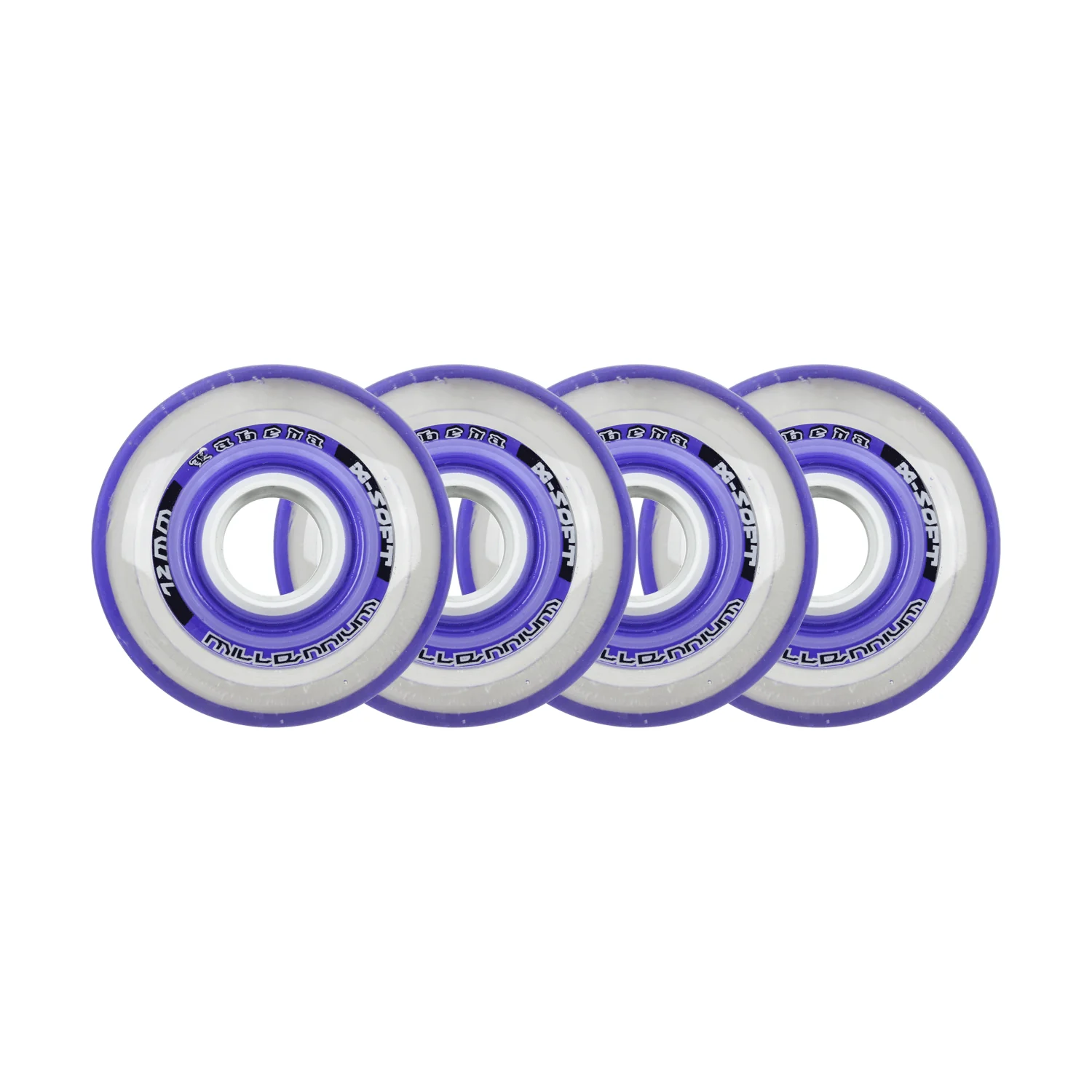 Labeda Roller Hockey Wheels - Millennium Gripper 76mm 74A Purple (4-Pack)