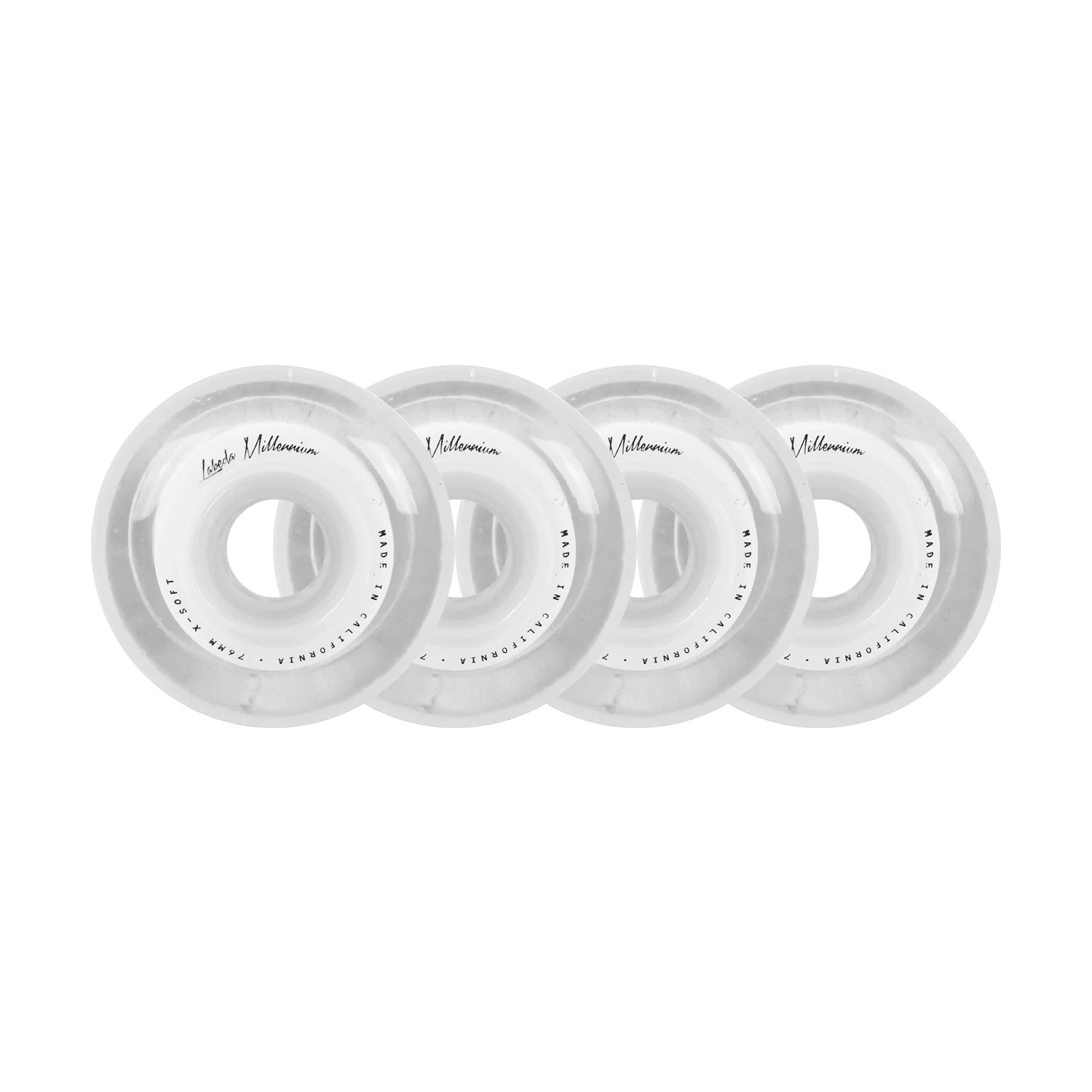 Labeda Roller Hockey Wheels - Millennium Gripper 76mm 74A White (4-Pack)
