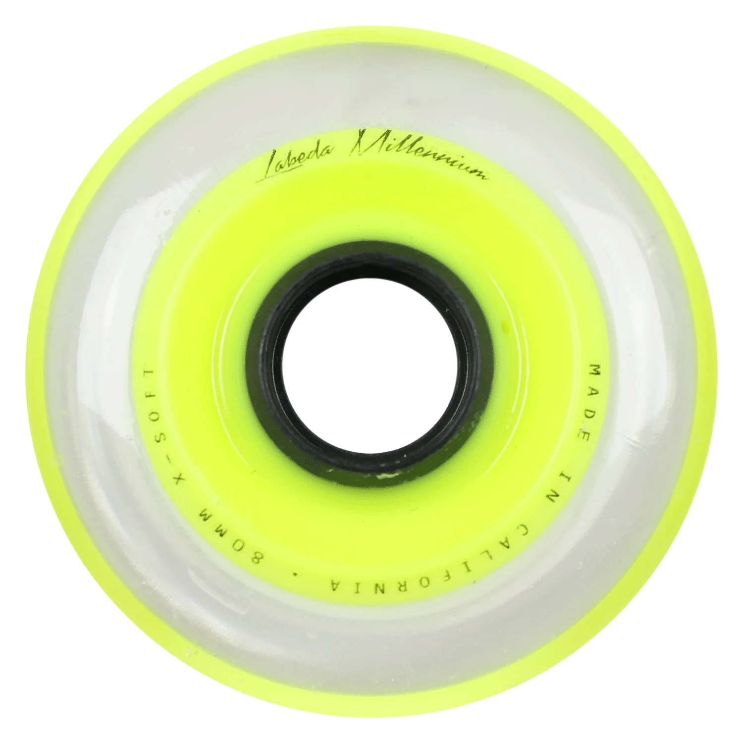 Labeda Roller Hockey Wheels - Millennium Gripper 80mm 74A Yellow (Single)