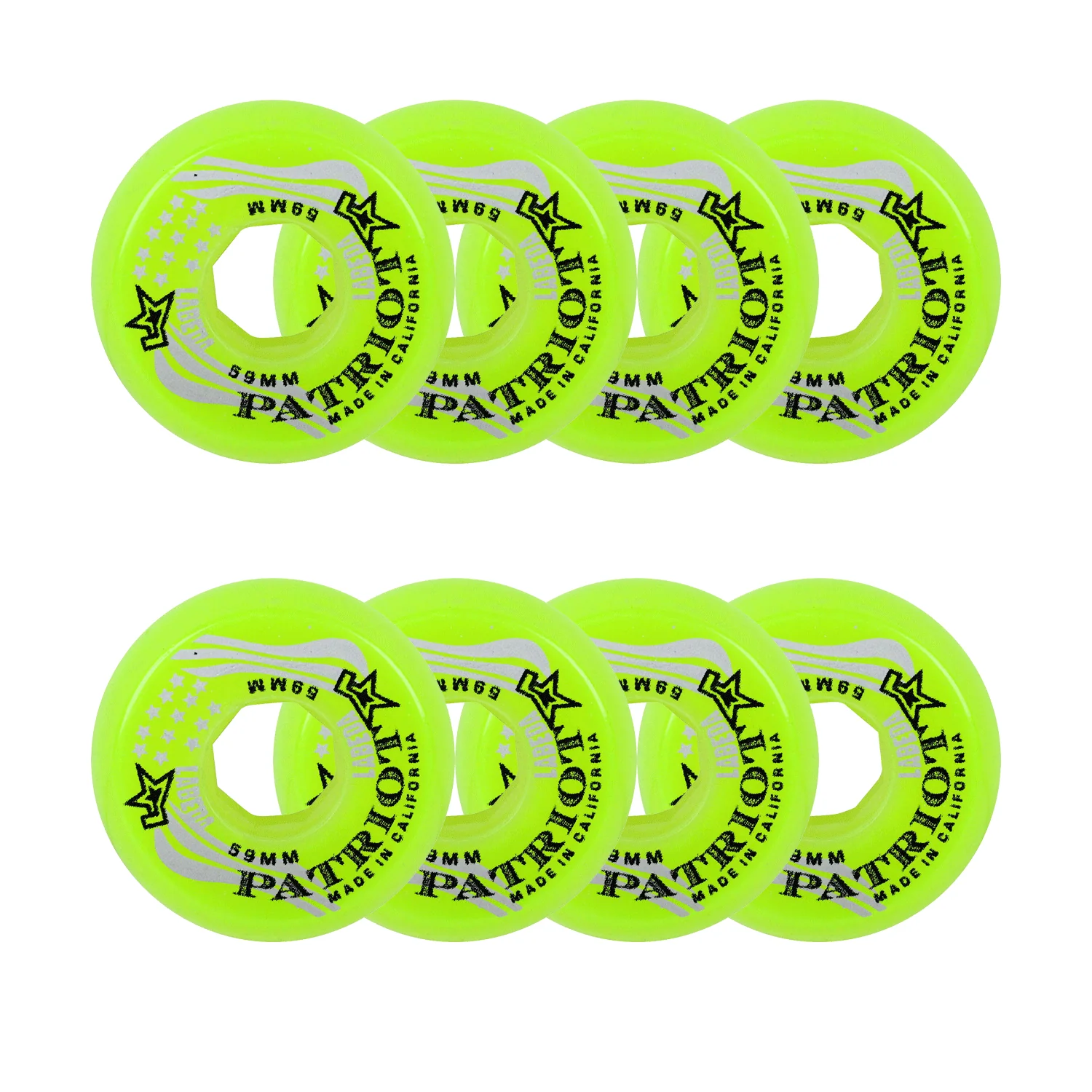 Labeda Roller Hockey Wheels - Patriot Goal 59mm 82A Green (8-Pack)