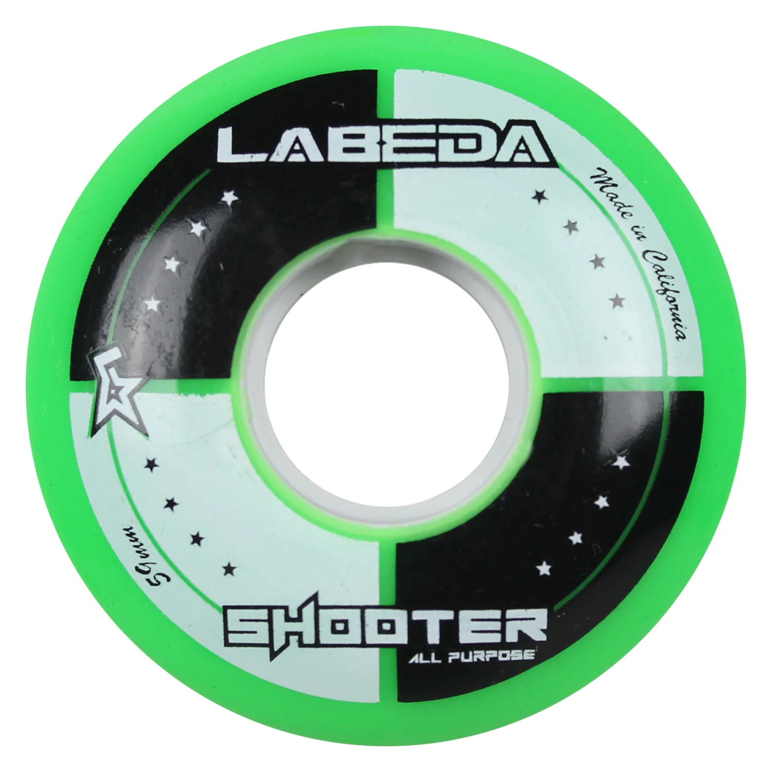 Labeda Roller Hockey Wheels - Shooter 59mm 83A Green (4-Pack) - Image 2