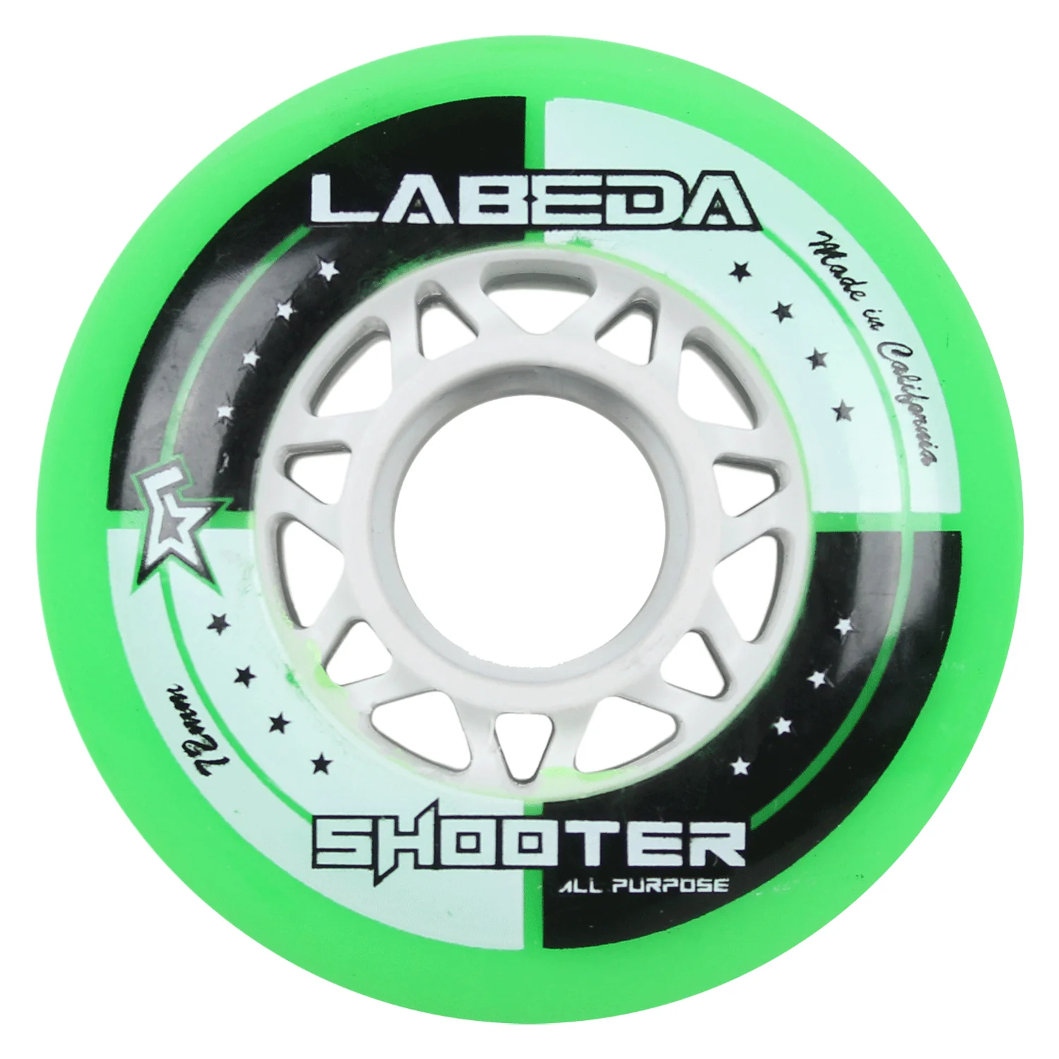 Labeda Roller Hockey Wheels - Shooter 72mm 83A Green (Single)