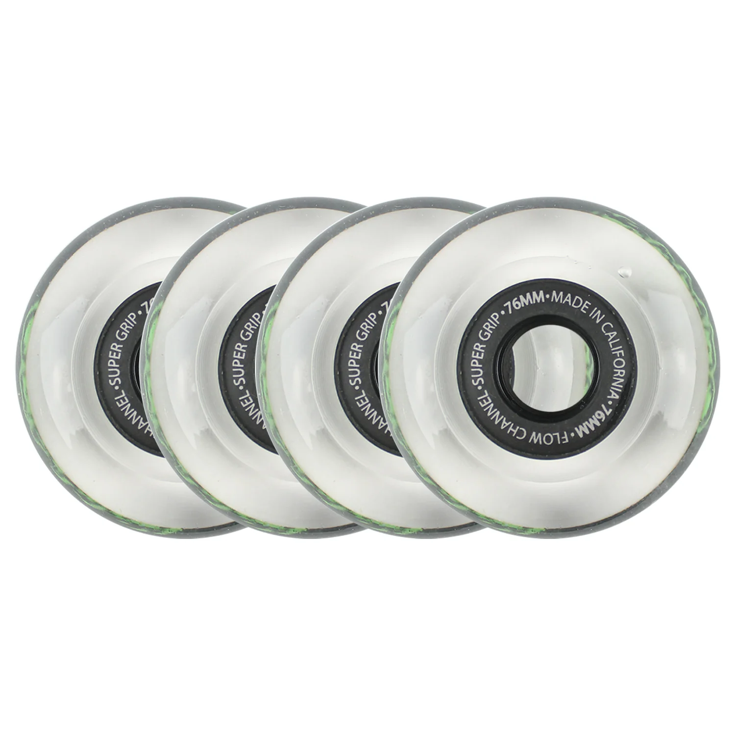 Labeda Roller Hockey Wheels - Slime 76mm 76A Black (4-Pack)