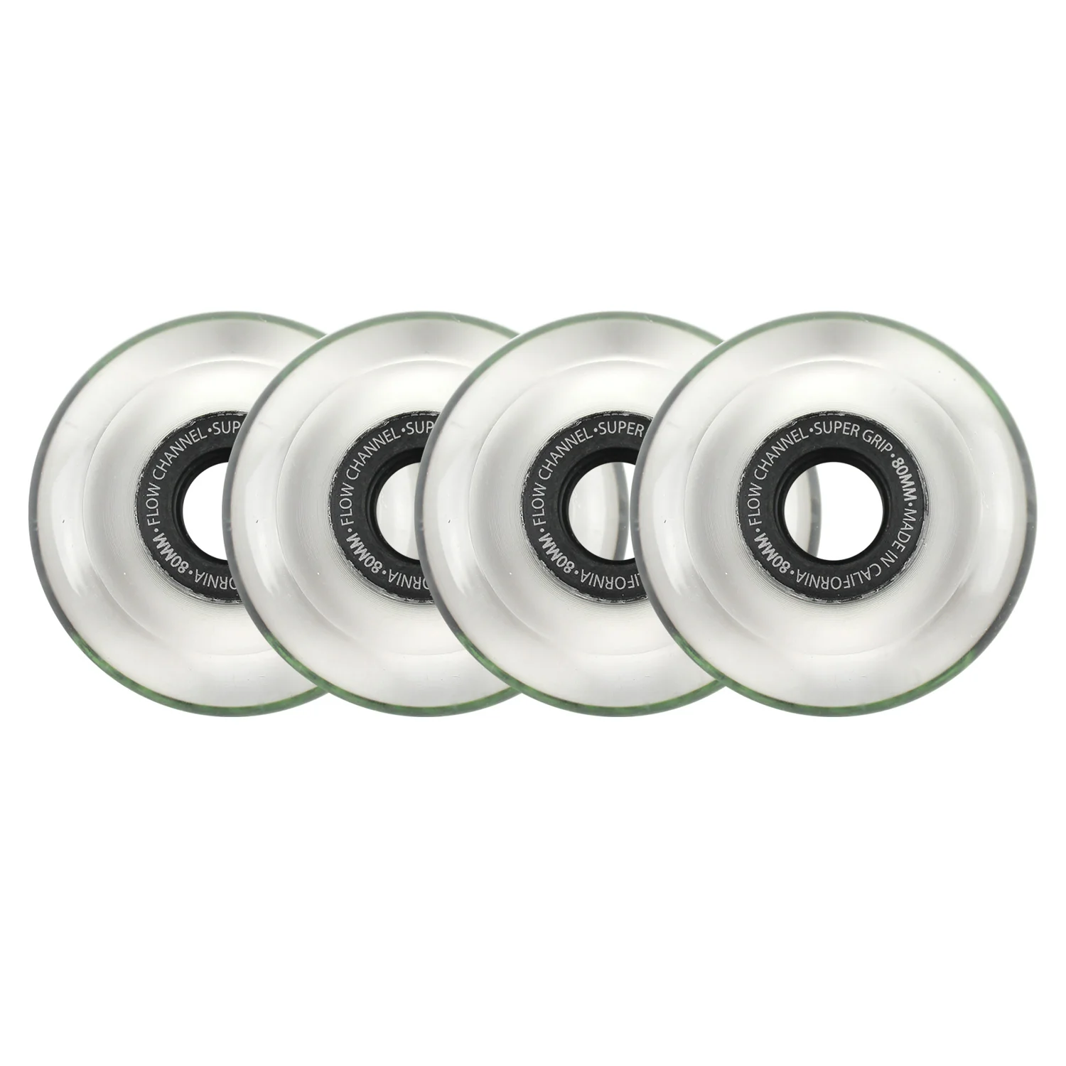Labeda Roller Hockey Wheels - Slime 80mm 76A Black (4-Pack)