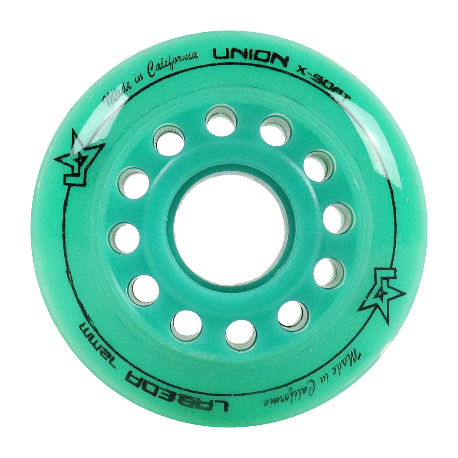 Labeda Roller Hockey Wheels - Union 68/72 Youth HiLo 74A Teal (8-Pack) - Image 3