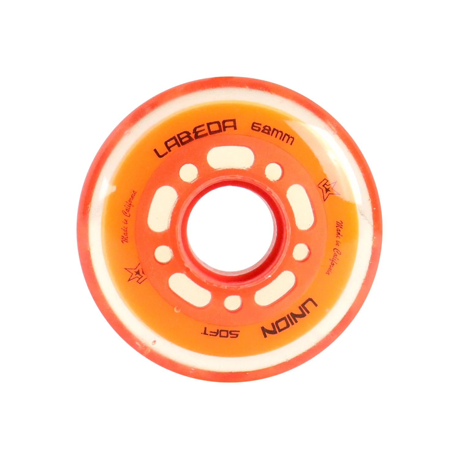 Labeda Roller Hockey Wheels - Union 68/72 Youth HiLo 76A Orange (8-Pack) - Image 3