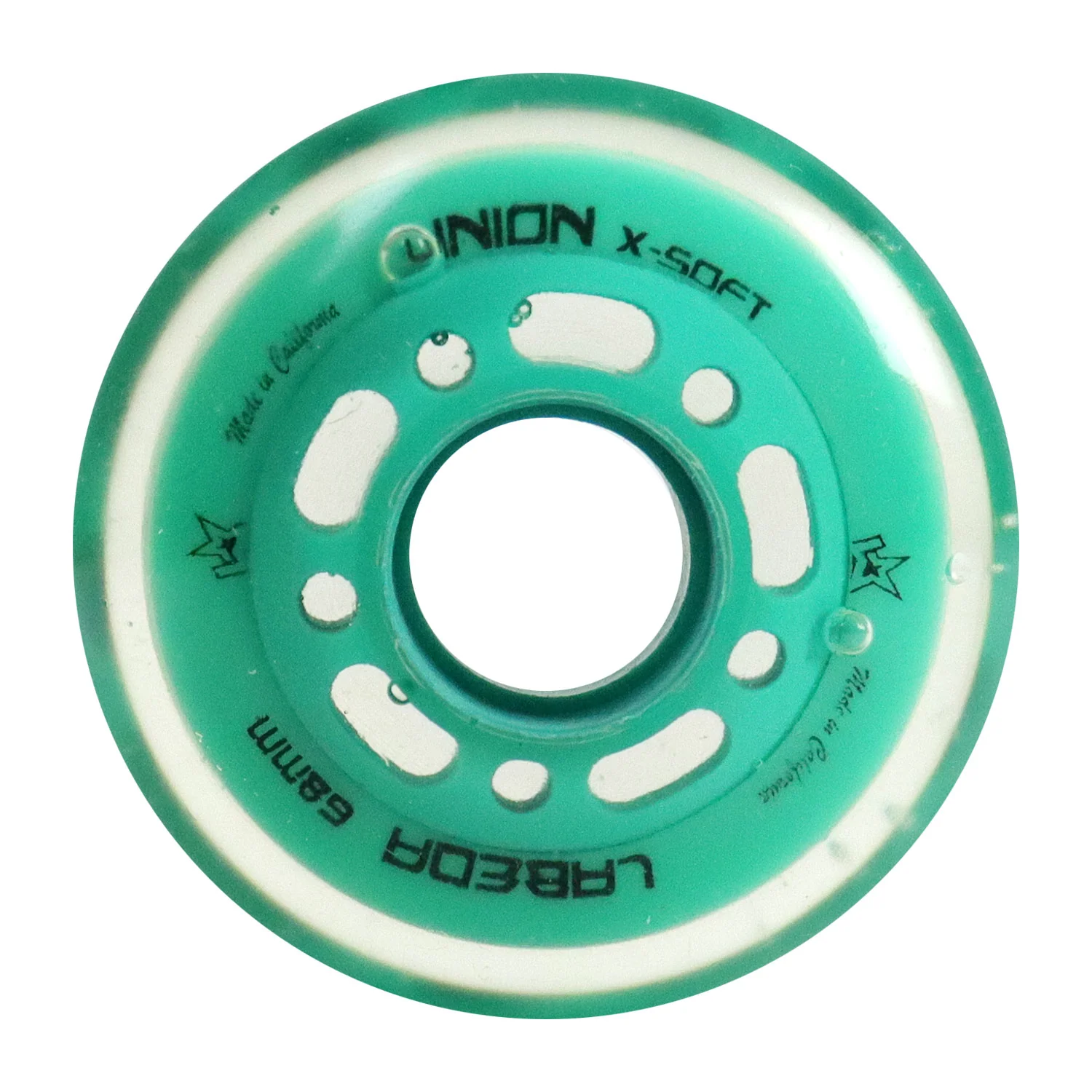 Labeda Roller Hockey Wheels - Union 68mm 74A Teal (4-Pack) - Image 2