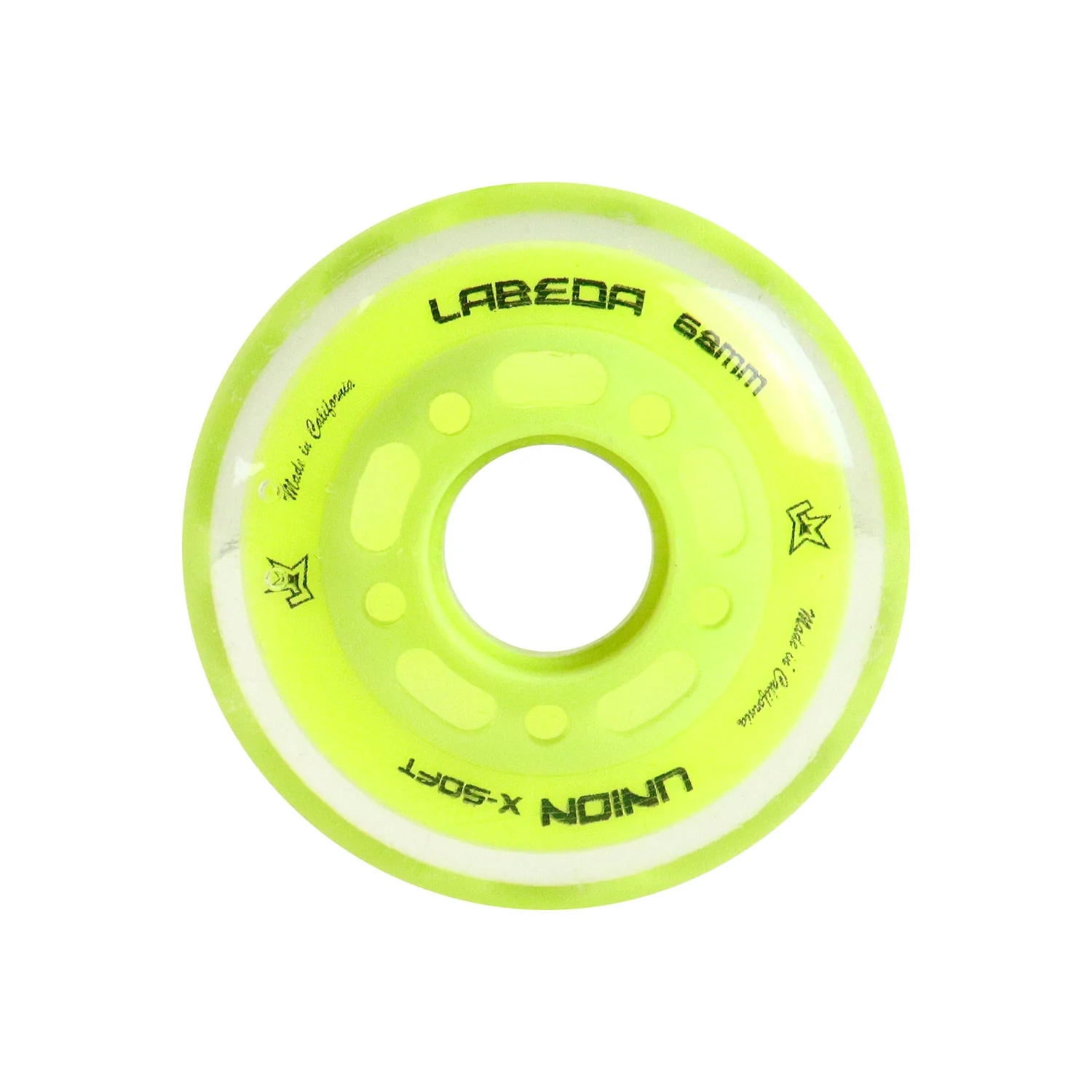 Labeda Roller Hockey Wheels - Union 68mm 74A Yellow (4-Pack) - Image 3