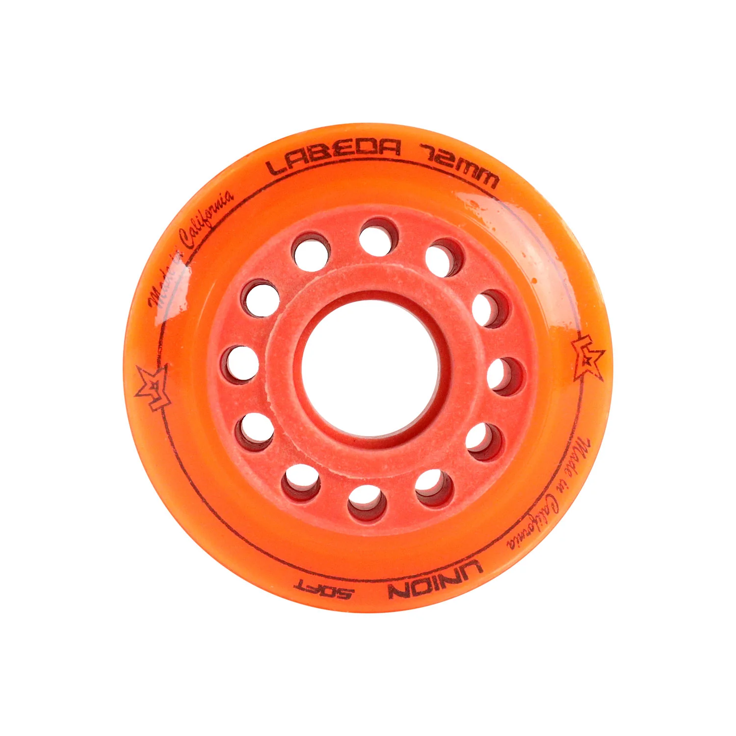 Labeda Roller Hockey Wheels - Union 72mm 76A Orange (4-Pack) - Image 3