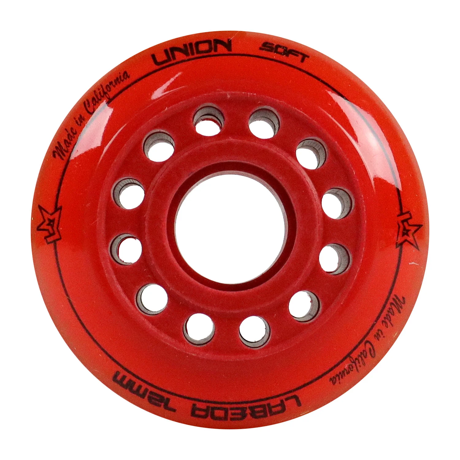Labeda Roller Hockey Wheels - Union 72mm 76A Red (8-Pack) - Image 2