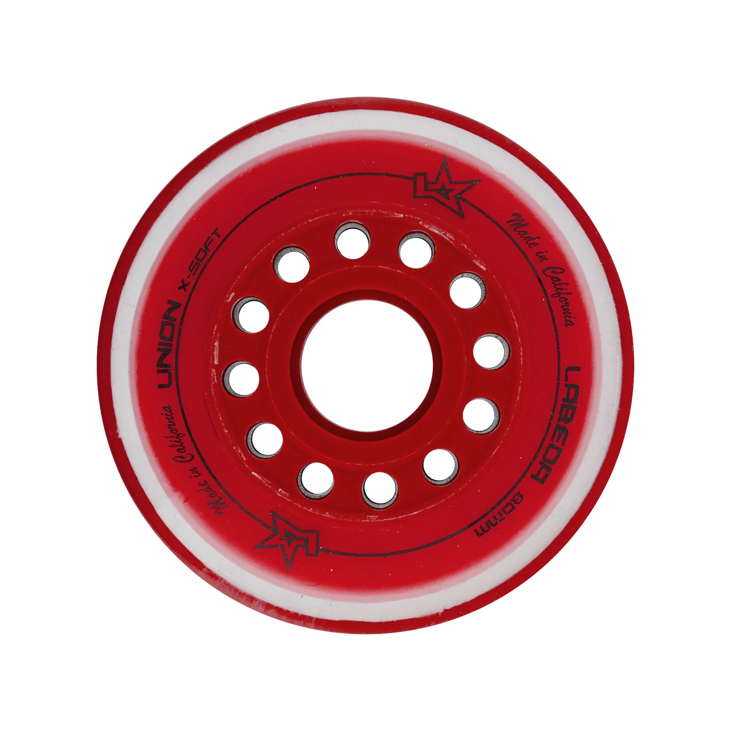 Labeda Roller Hockey Wheels - Union 76mm 76A Red (4-Pack) - Image 2