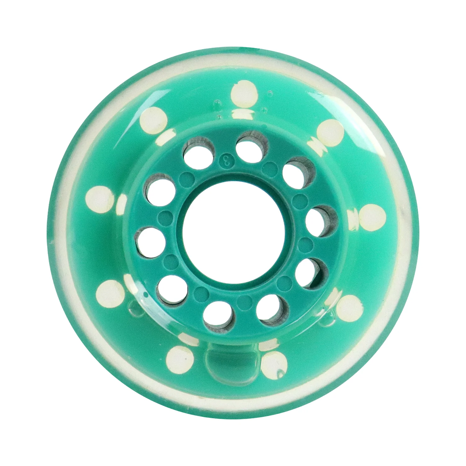 Labeda Whips Roller Hockey Wheel - Teal X-Soft 72mm - Single Wheel - Image 2