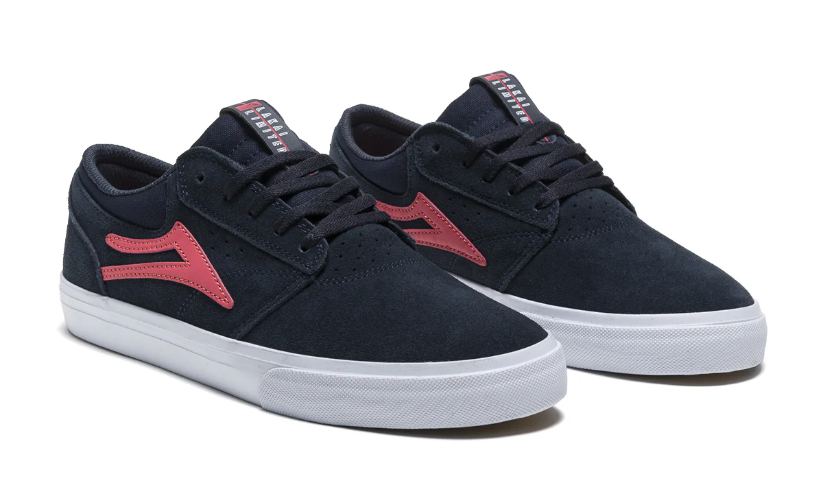 Lakai Shoes Griffin Navy/Coral Suede Mens - Image 2