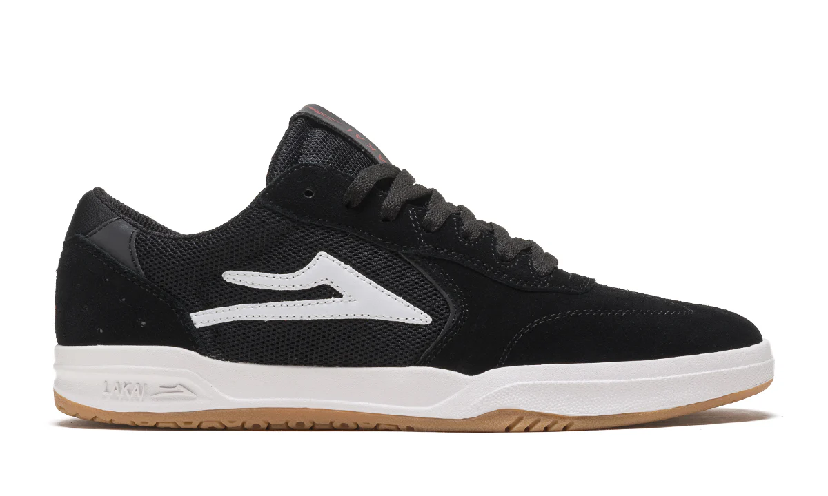 Lakai Skateboard Shoes Atlantic Black White Suede - Image 2