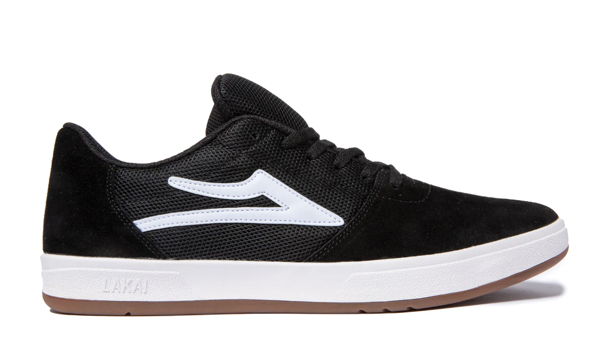 Lakai Skateboard Shoes Brighton Black Suede Mens
