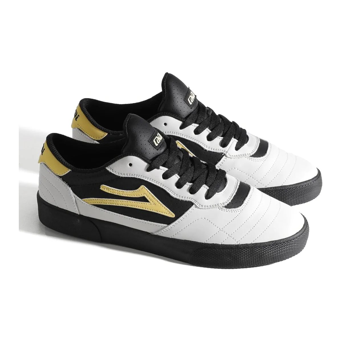 Lakai Skateboard Shoes Cambridge White Banana Black - Image 2