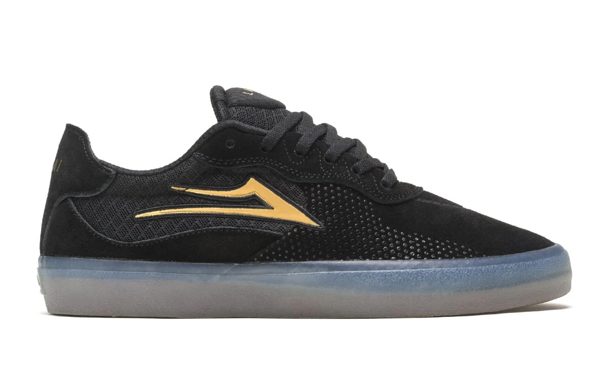 Lakai Skateboard Shoes Essex Black/Gold Suede - Image 2