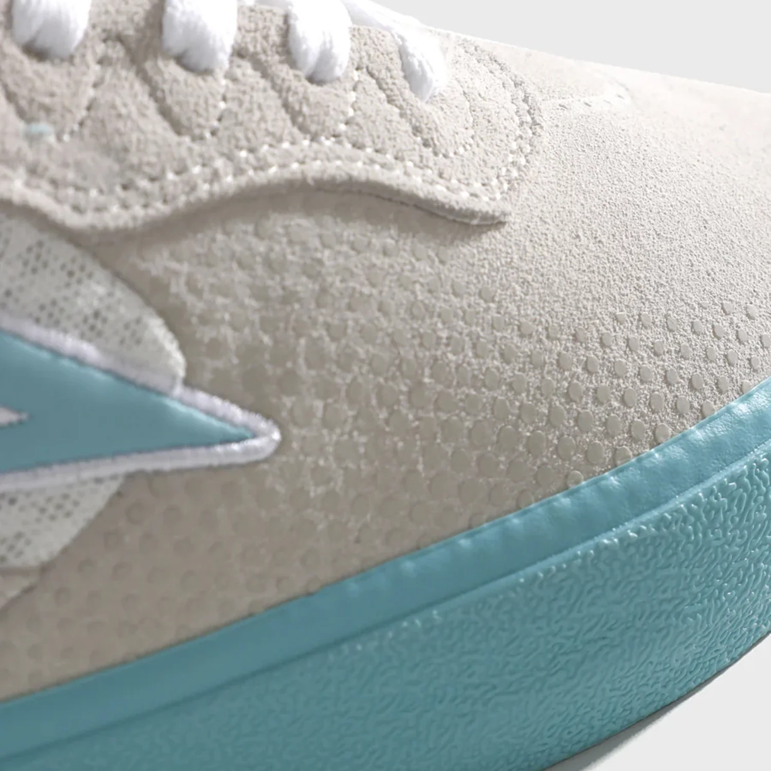 Lakai Skateboard Shoes Essex Elite White Suede Aqua - Image 5