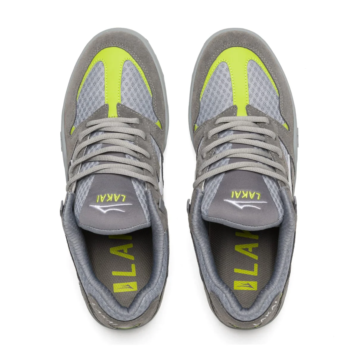 Lakai Skateboard Shoes Evo 2.0 XLK Grey/Lime Suede - Image 3