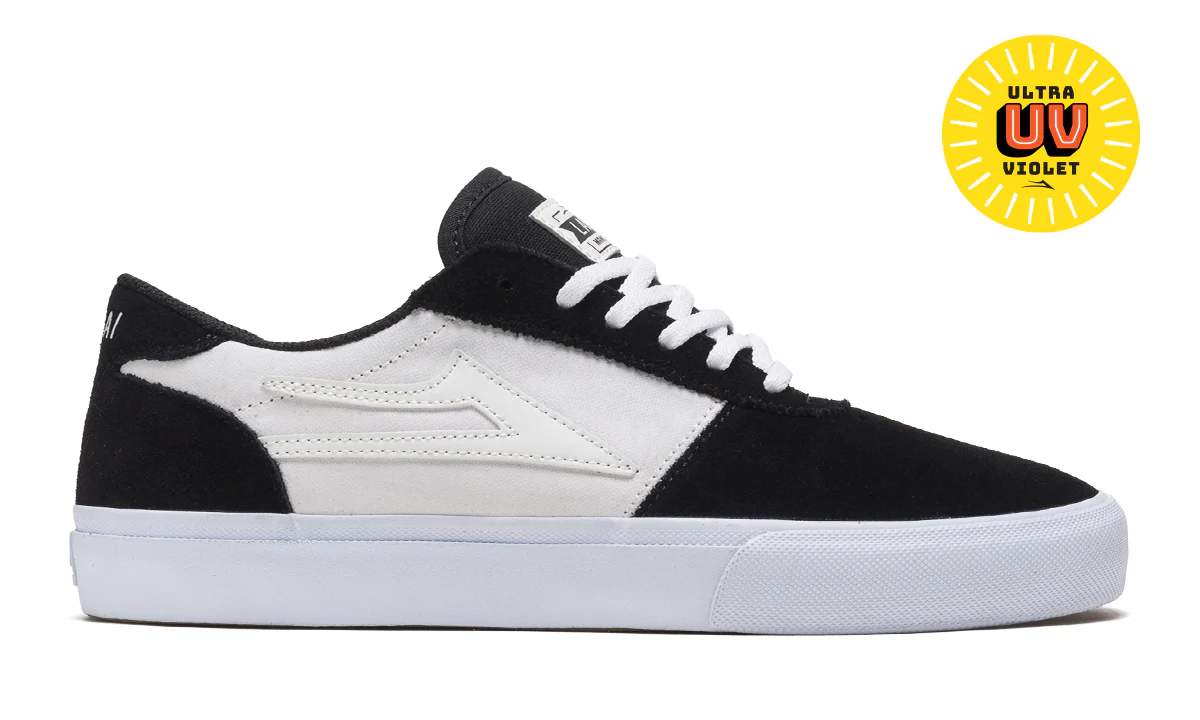 Lakai Skateboard Shoes Manchester Black/Red UV Suede - Image 2