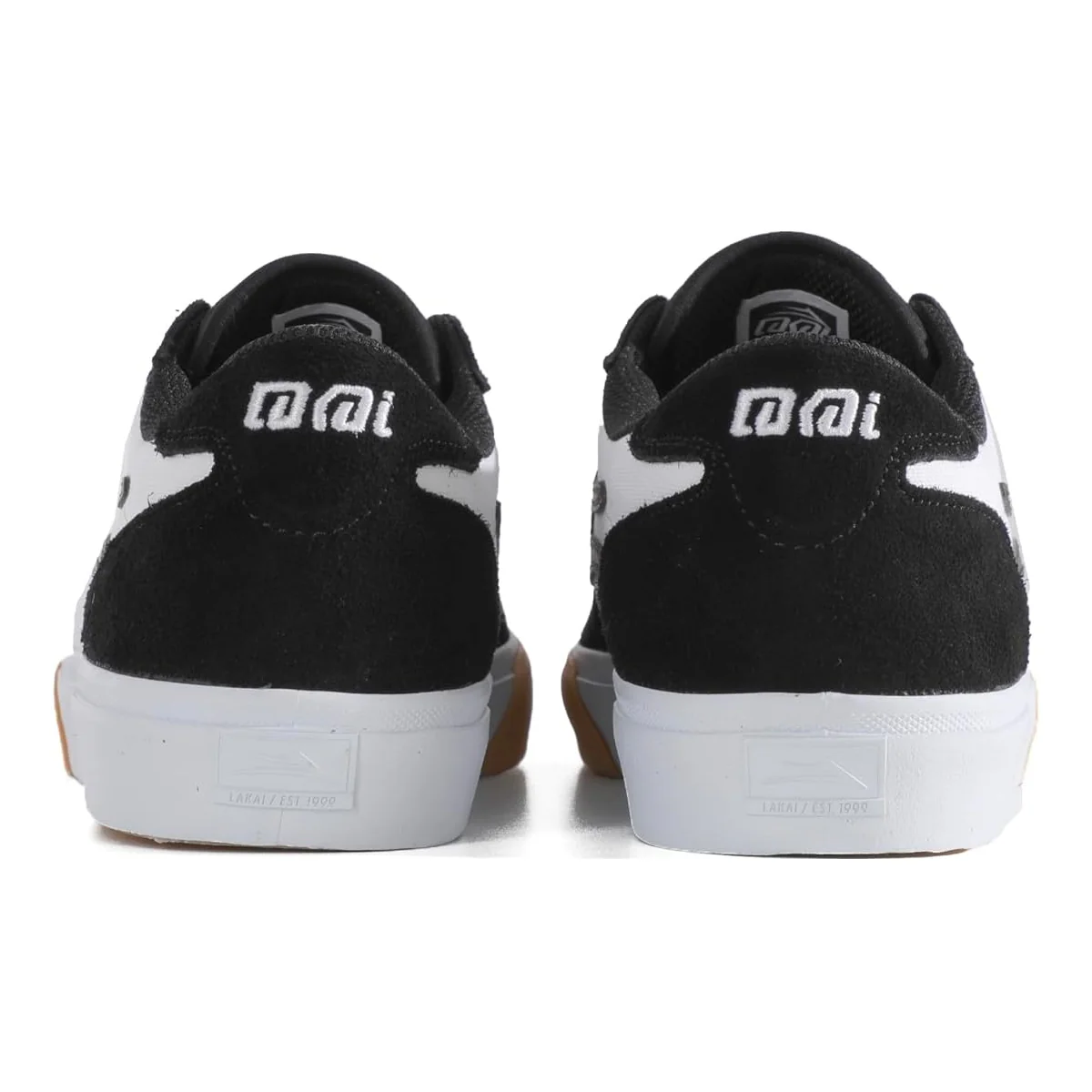 Lakai Skateboard Shoes Manchester Black White Gum Toe - Image 4