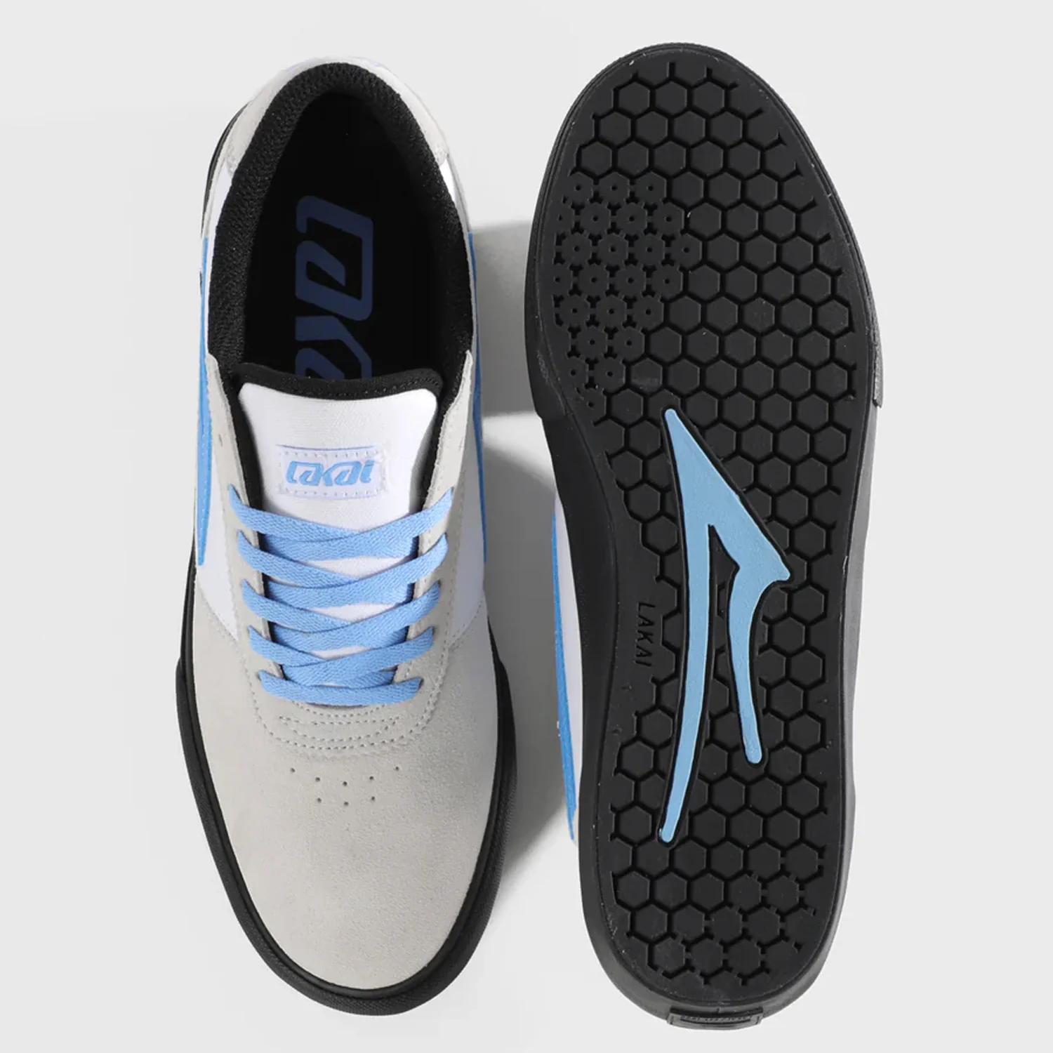 Lakai Skateboard Shoes Manchester White Black Sky - Image 2