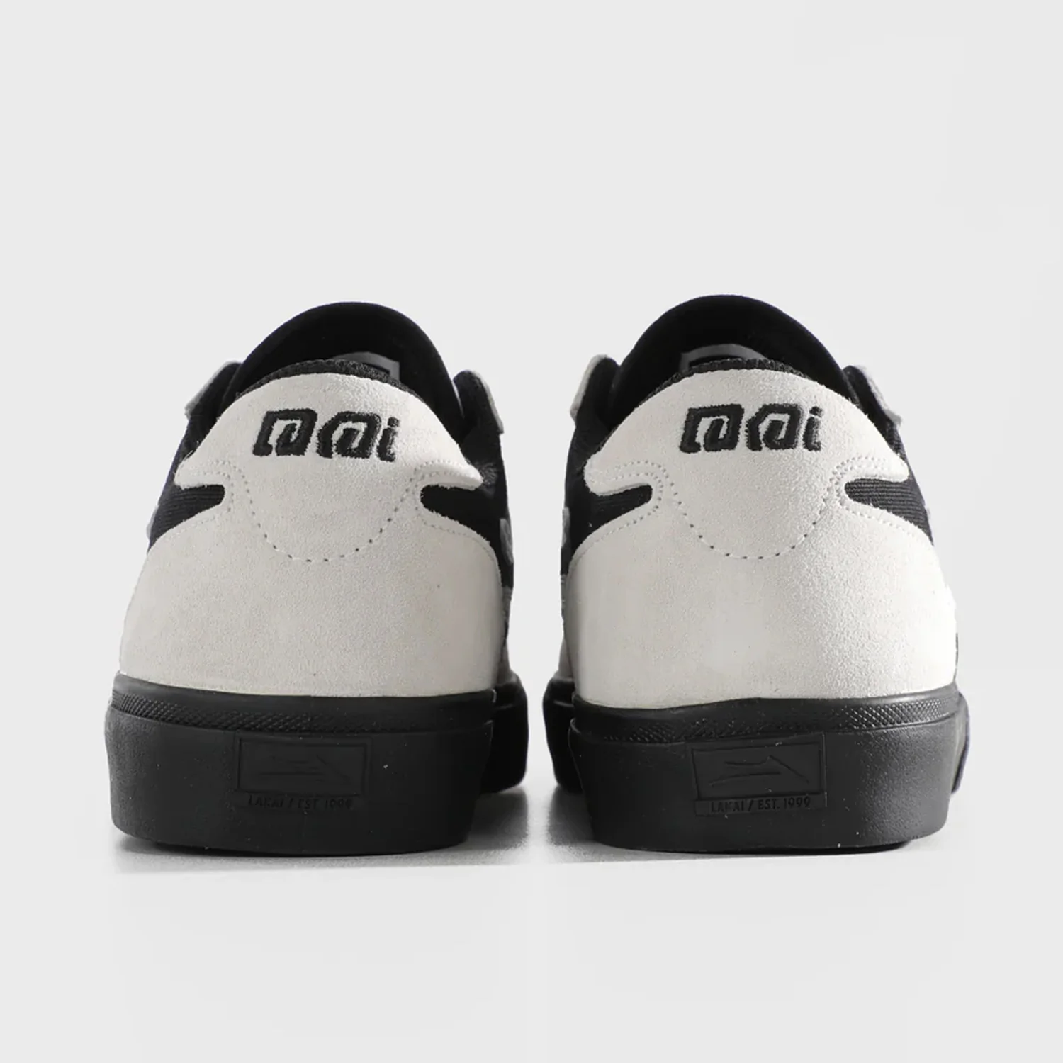 Lakai Skateboard Shoes Manchester White Suede Black Black - Image 4