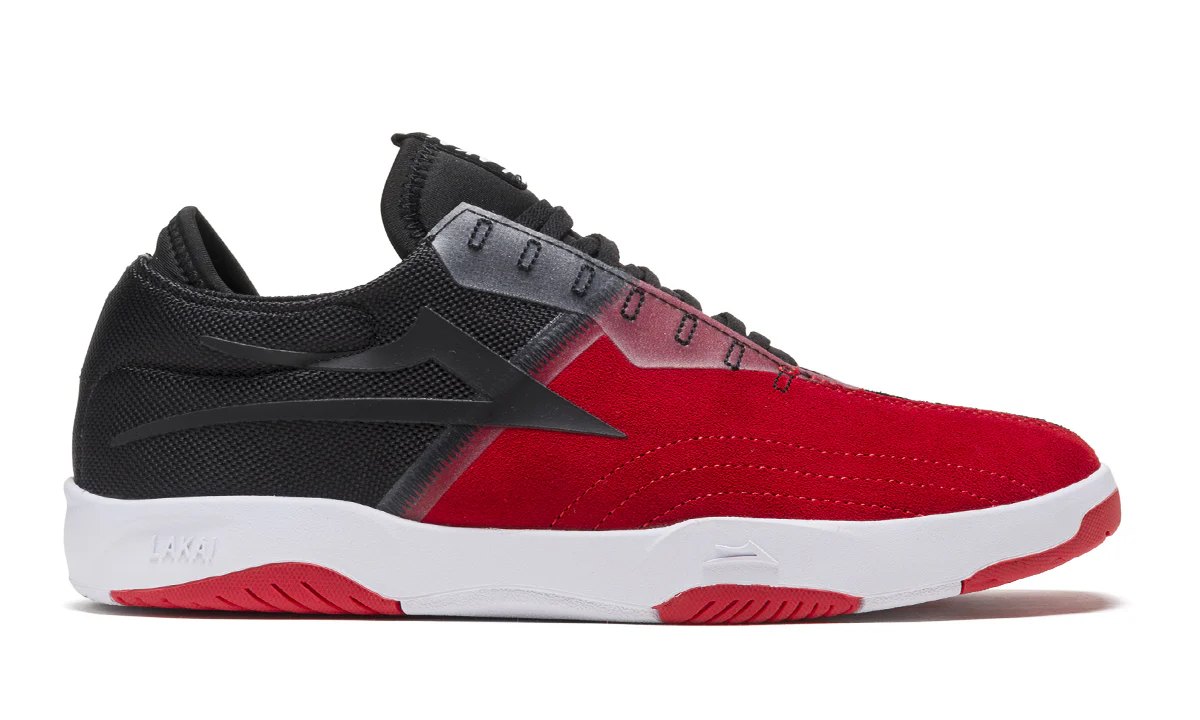 Lakai Skateboard Shoes Mod Black/Red Suede - Image 2