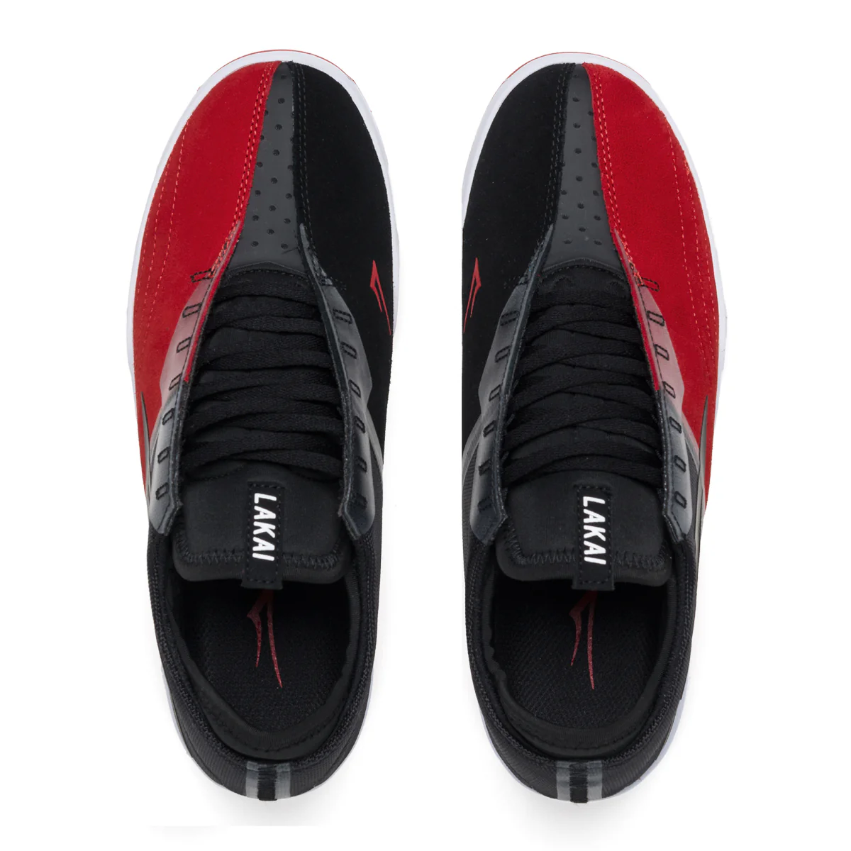 Lakai Skateboard Shoes Mod Black/Red Suede - Image 3