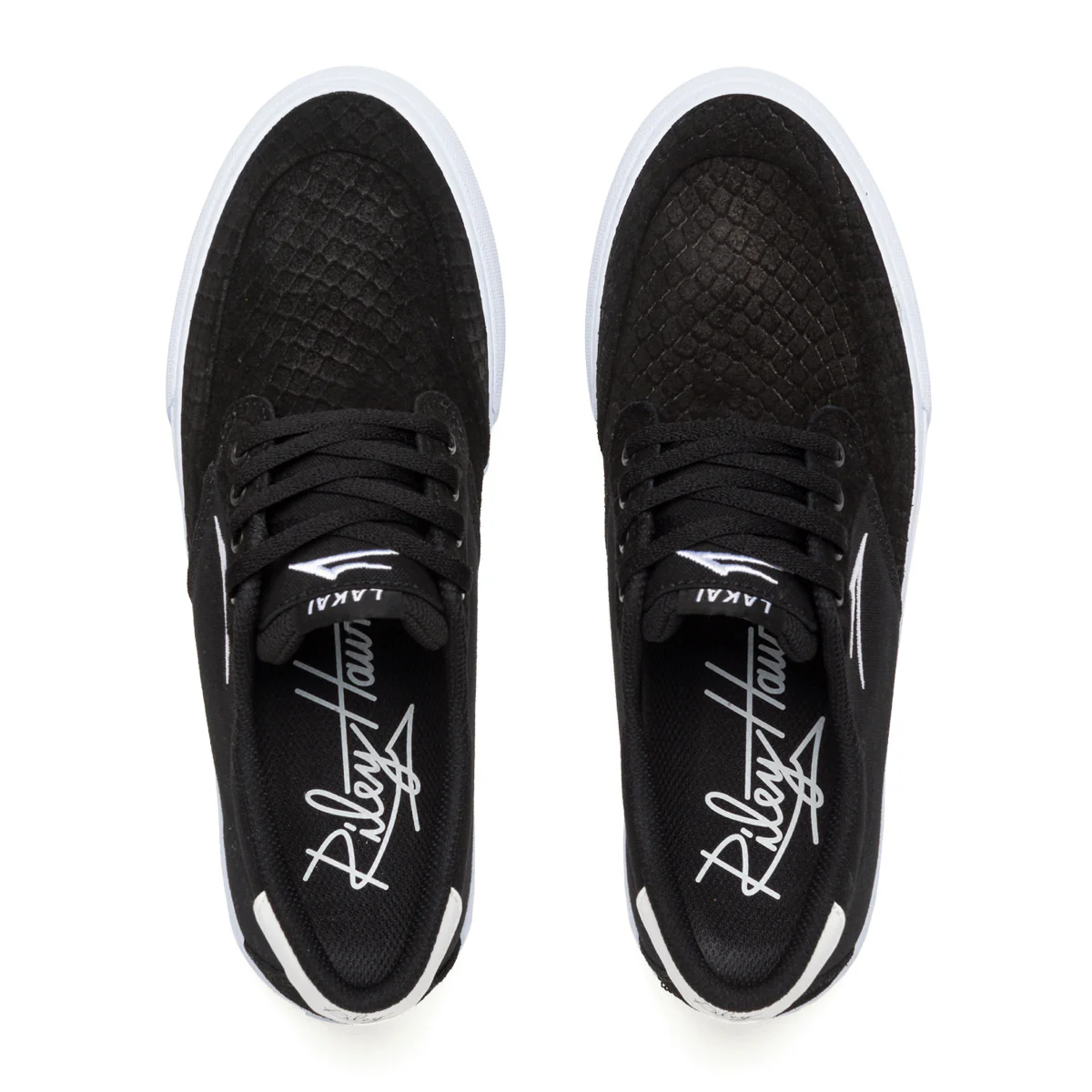 Lakai Skateboard Shoes Riley 3 Black Snake Suede - Image 3