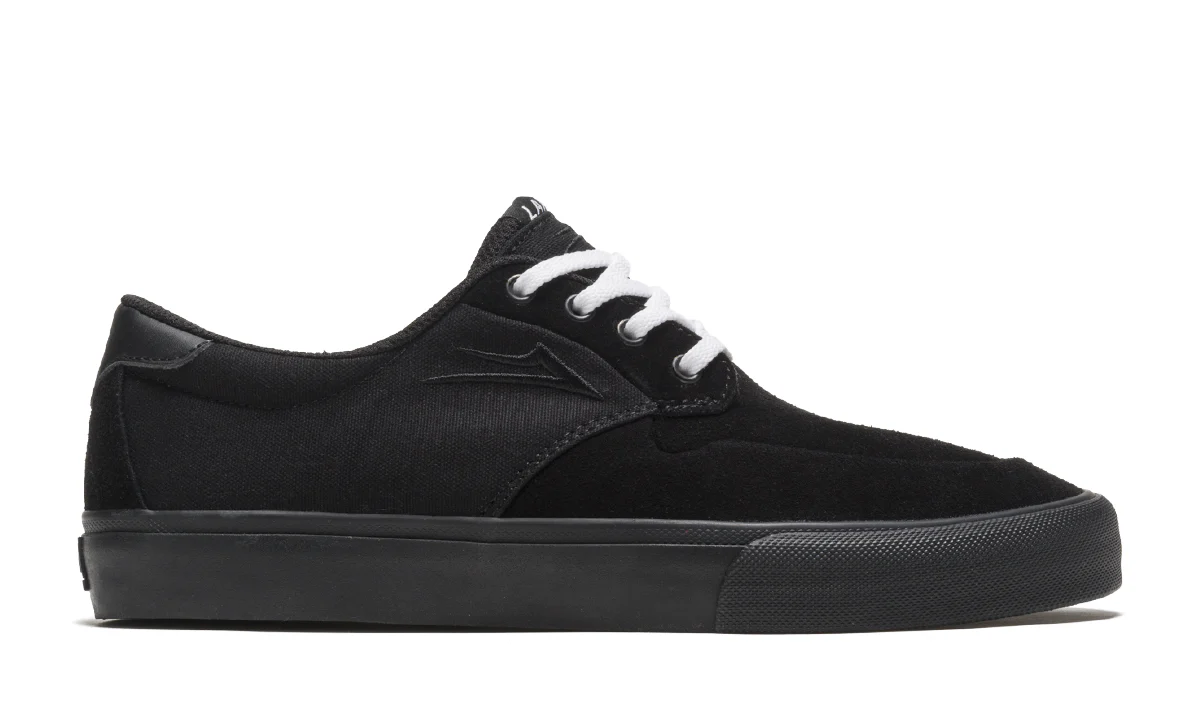 Lakai Skateboard Shoes Riley Hawk 3 Black/Black Suede - Image 2