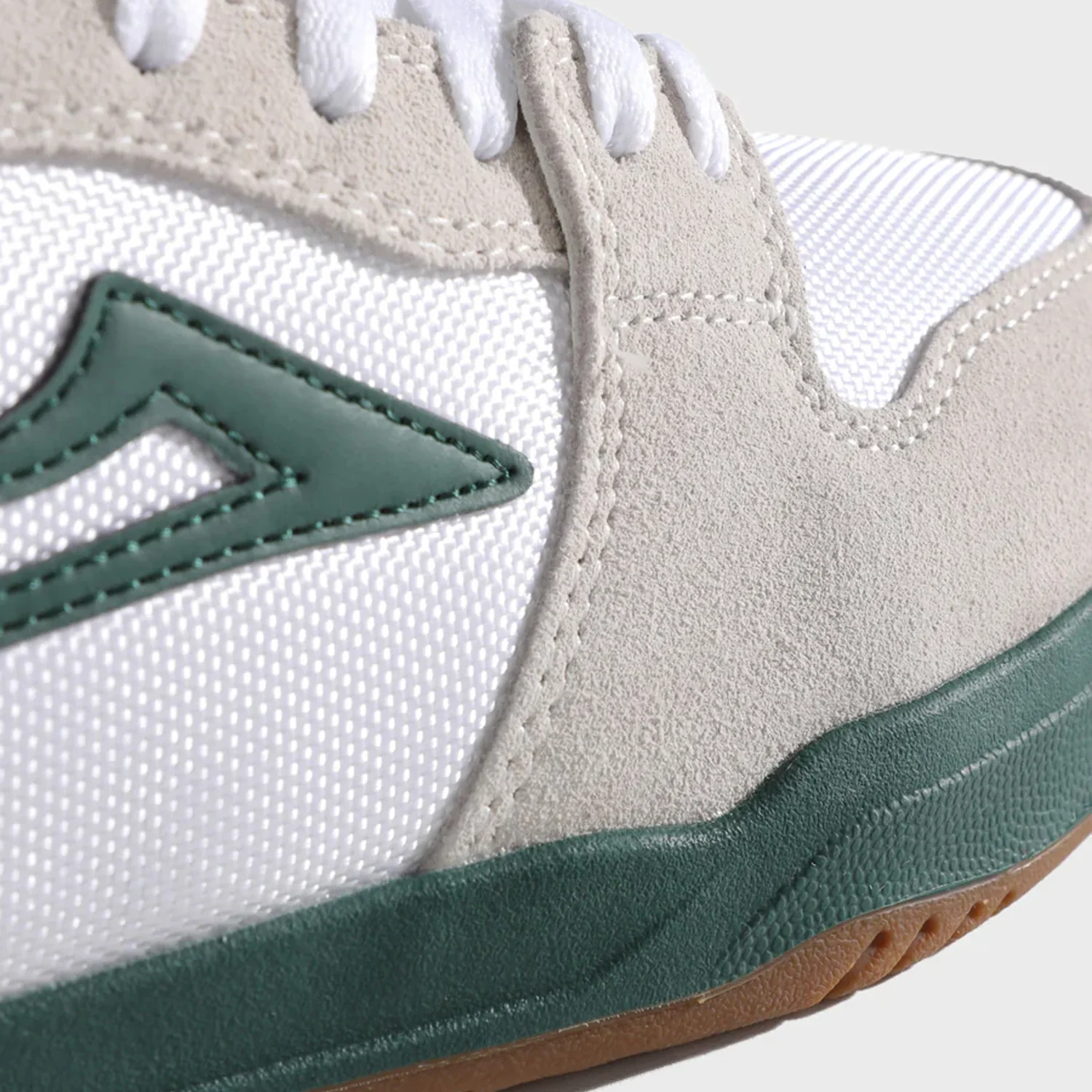 Lakai Skateboard Shoes Telford Low Elite White Suede Cordura Spruce - Image 5