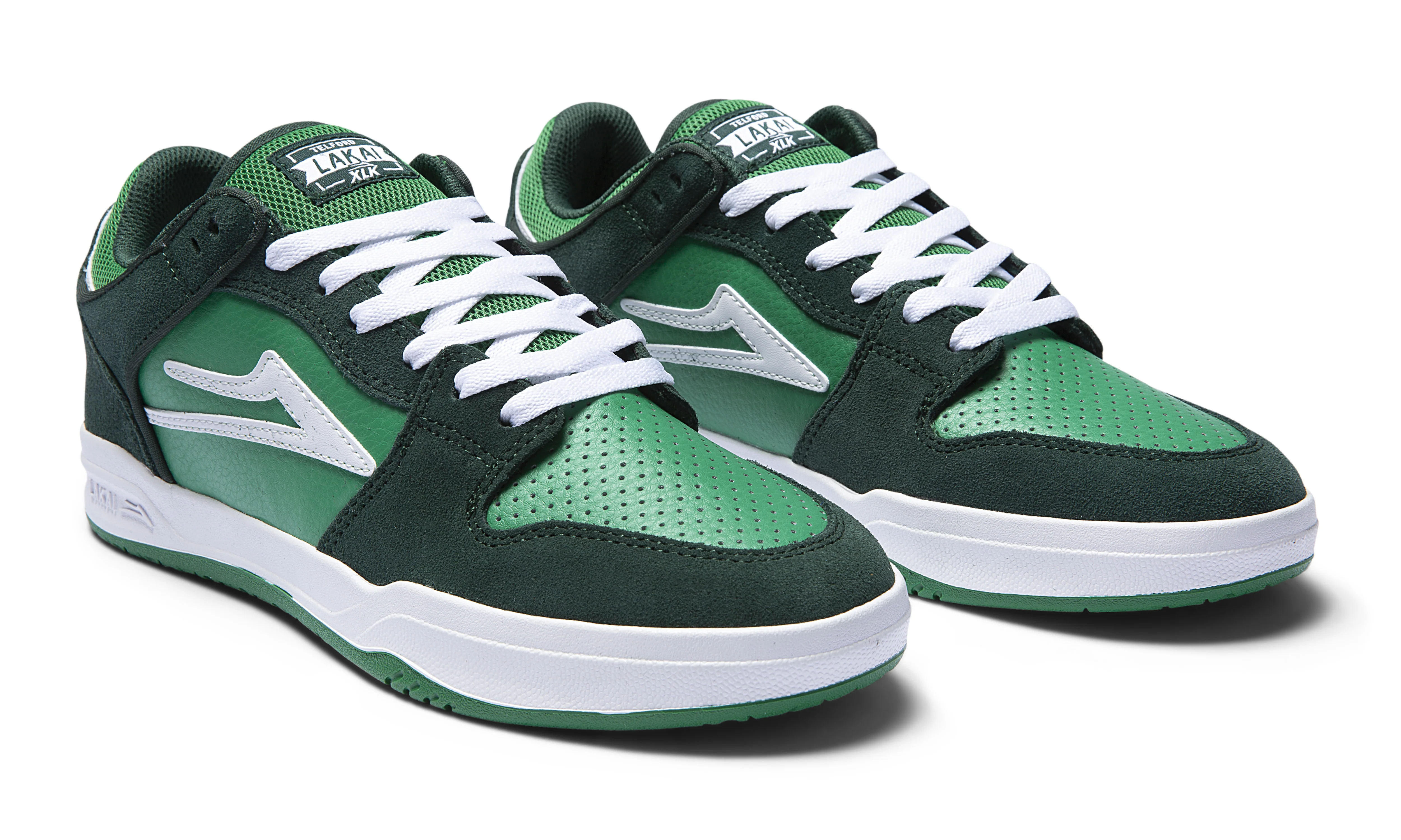 Lakai Skateboard Shoes Telford Low Green Suede