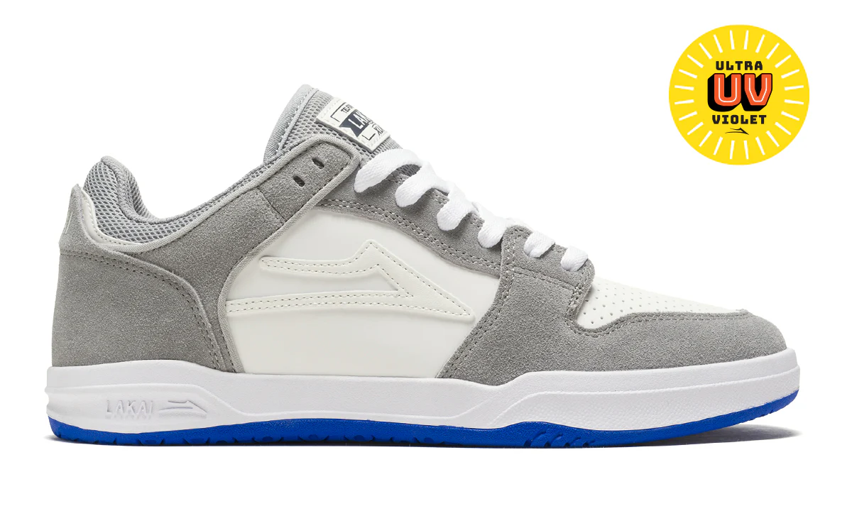 Lakai Skateboard Shoes Telford Low Grey/Blue UV Suede - Image 2