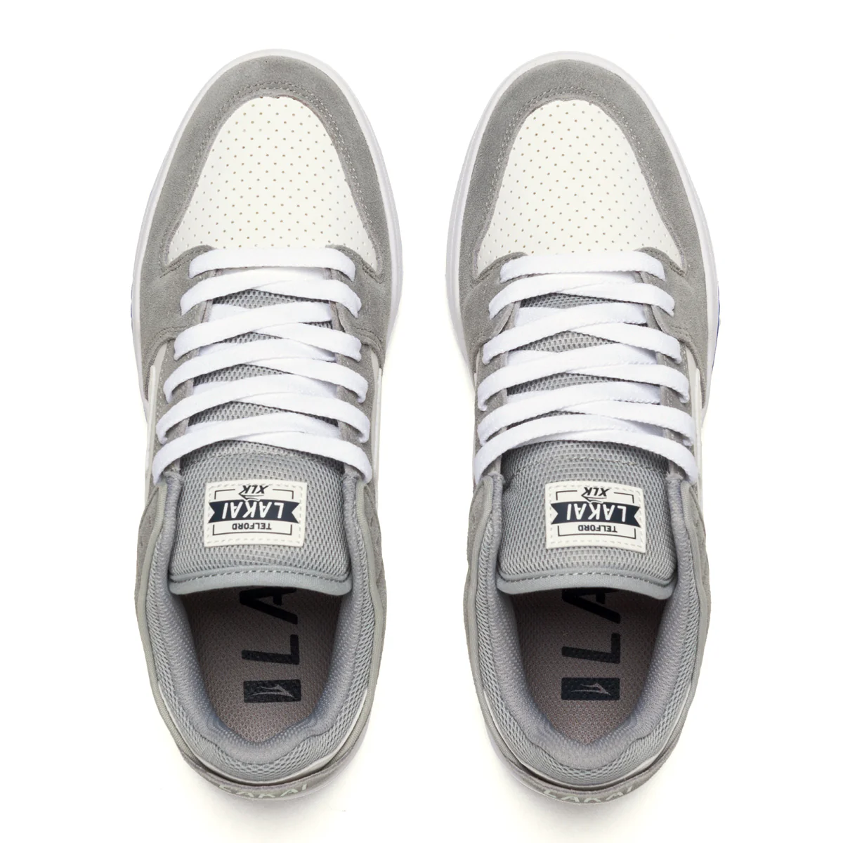 Lakai Skateboard Shoes Telford Low Grey/Blue UV Suede - Image 3
