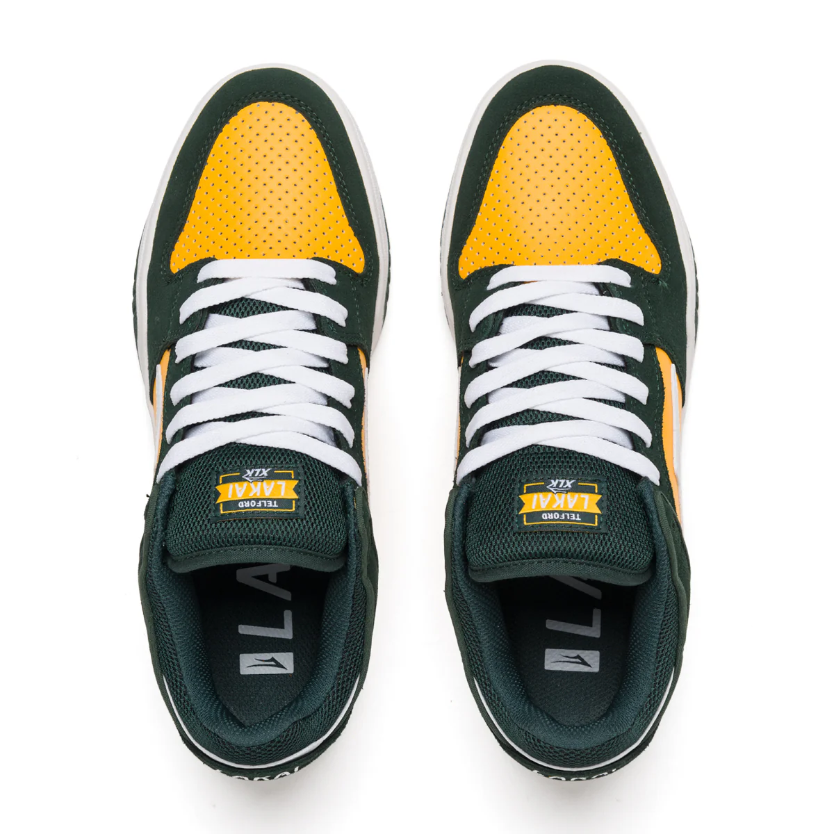 Lakai Skateboard Shoes Telford Low Pine/Yellow Suede - Image 3