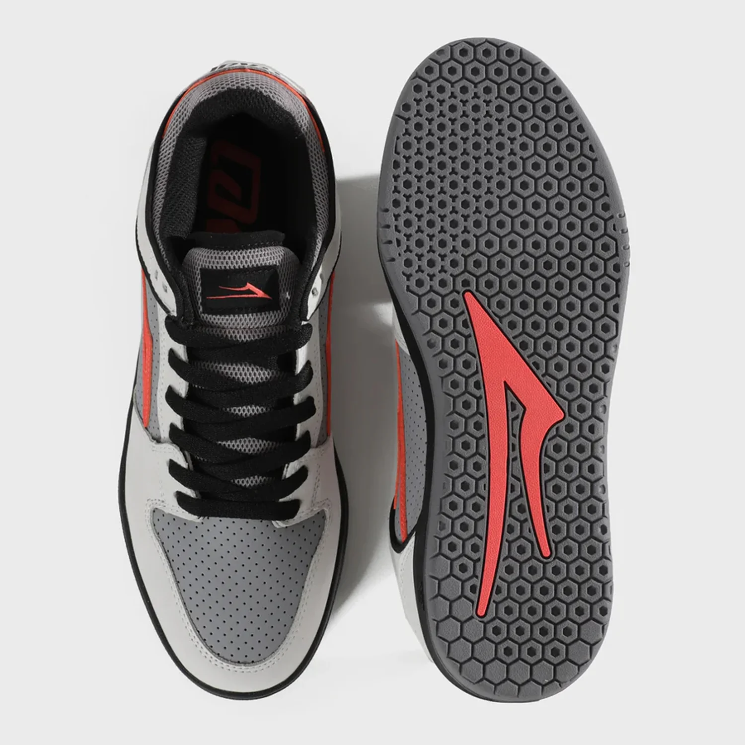 Lakai Skateboard Shoes Telford Low White Dove Coral - Image 3