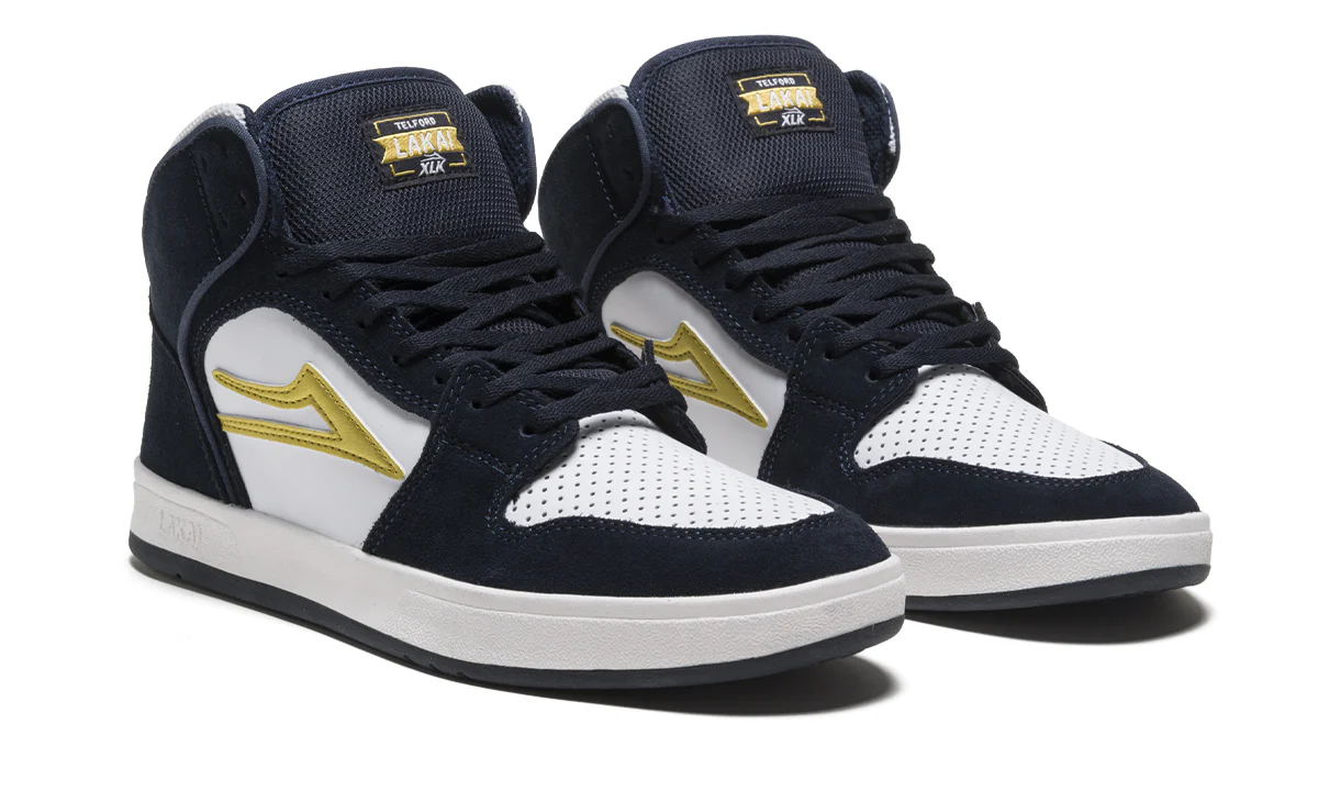 Lakai Skateboard Shoes Telford Navy/White Suede