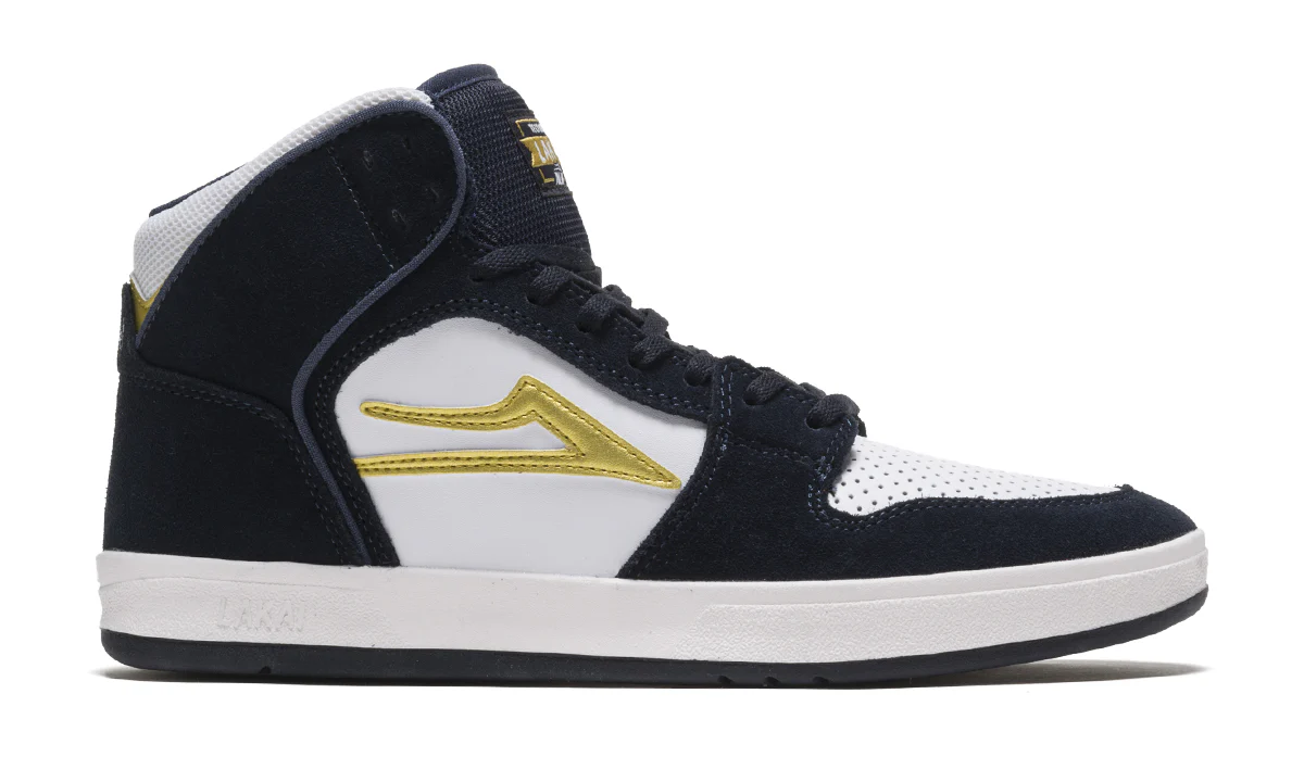 Lakai Skateboard Shoes Telford Navy/White Suede - Image 2