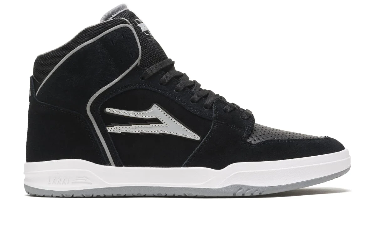 Lakai Skateboard Shoes Telford Storm Black/Reflective Suede