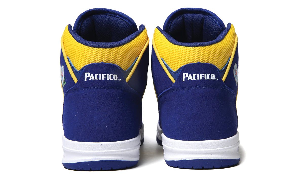 Lakai Skateboard Shoes Telford X Pacifico Blue/Yellow Suede - Image 2