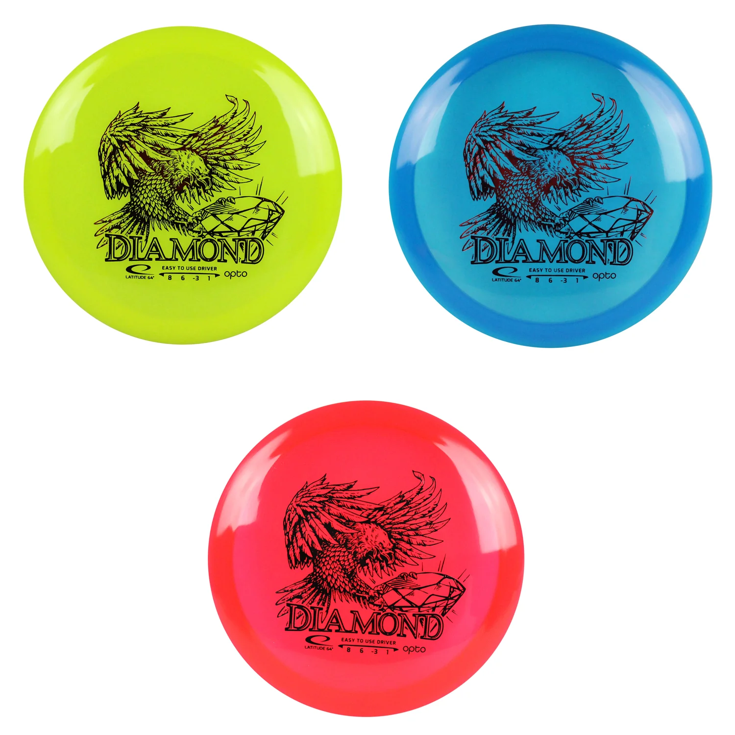 Latitude 64 Disc Golf Opto Diamond Fairway Driver 8/6/-3/1 - Choose Exact Disc
